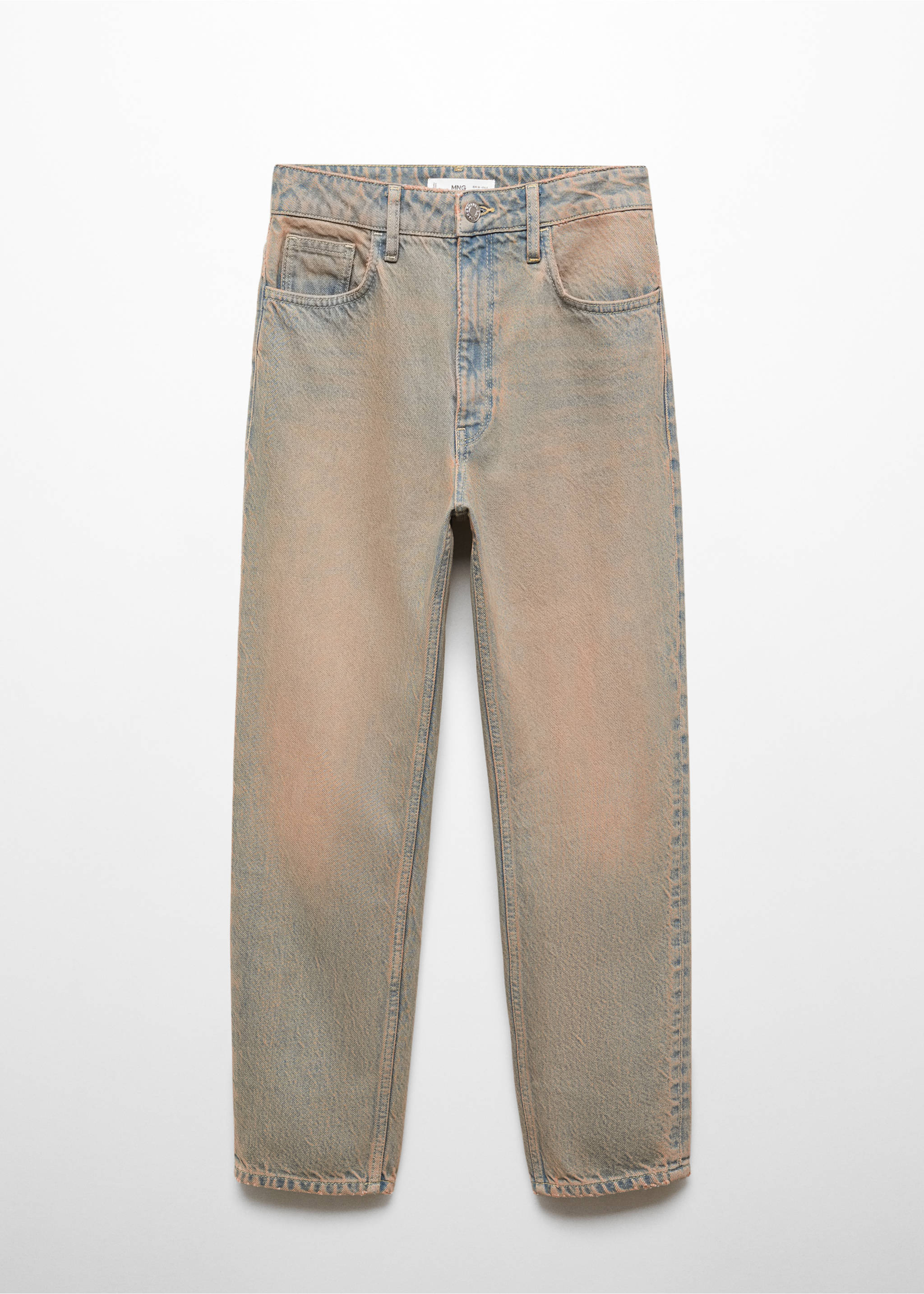 Mom-Jeans mit hohem Bund Mom2000 - Artikel ohne Model, Mittelgrau Vintage. Ref: 67004024-00.