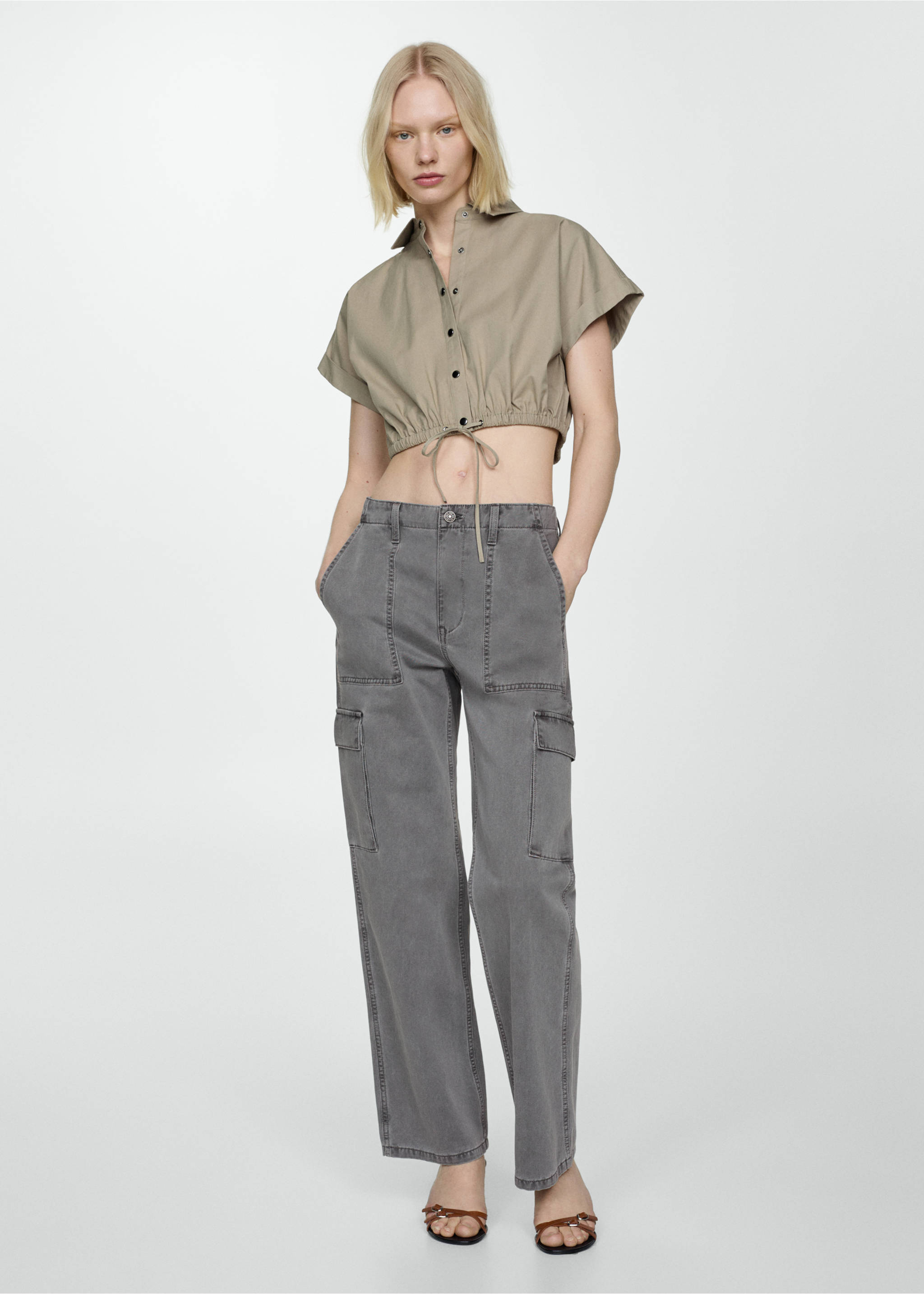 Pocket cargo jeans - General plane, Charcoal. Ref: 67004031-00.