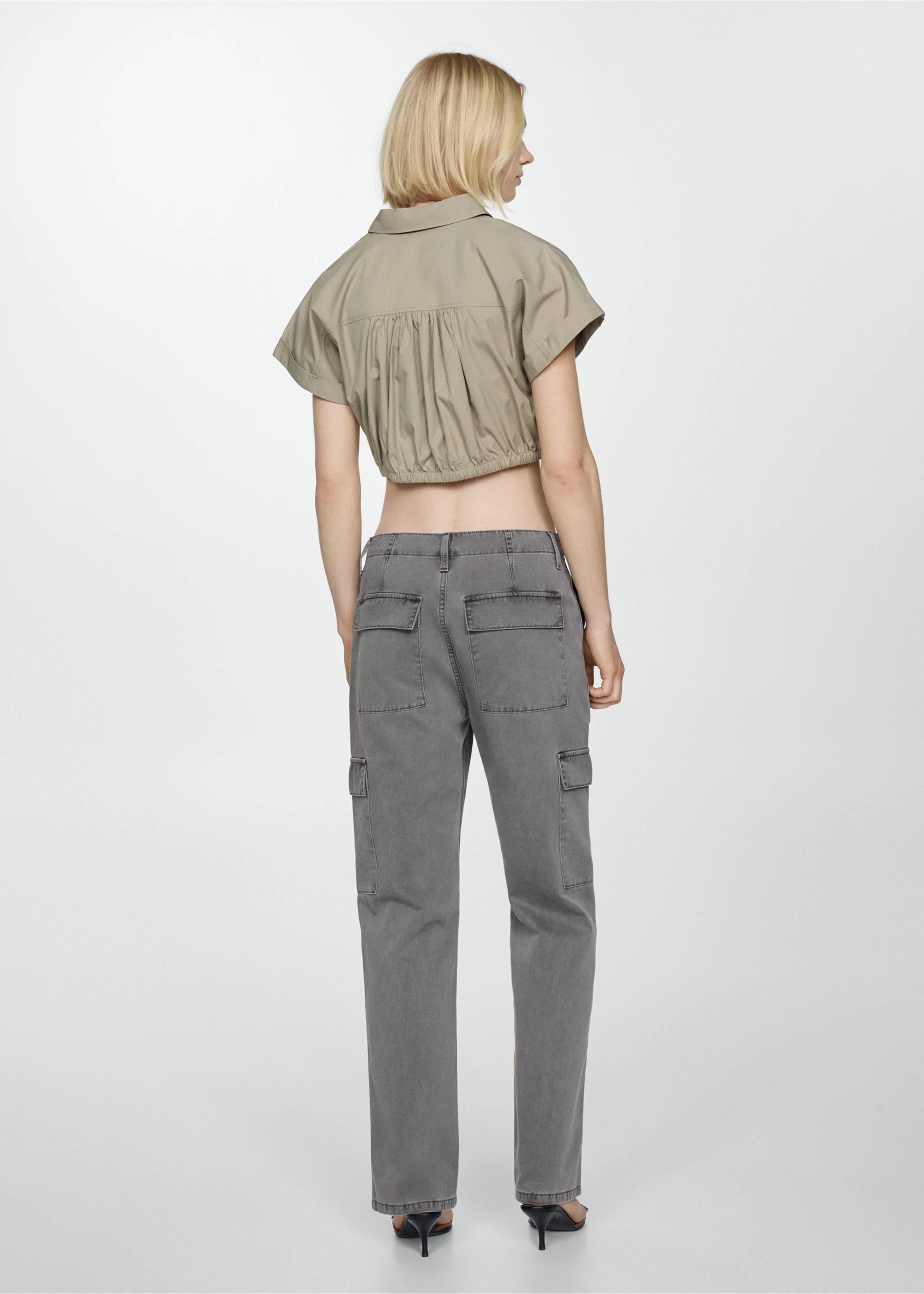Pocket cargo jeans - Reverse of the article, Charcoal. Ref: 67004031-00.