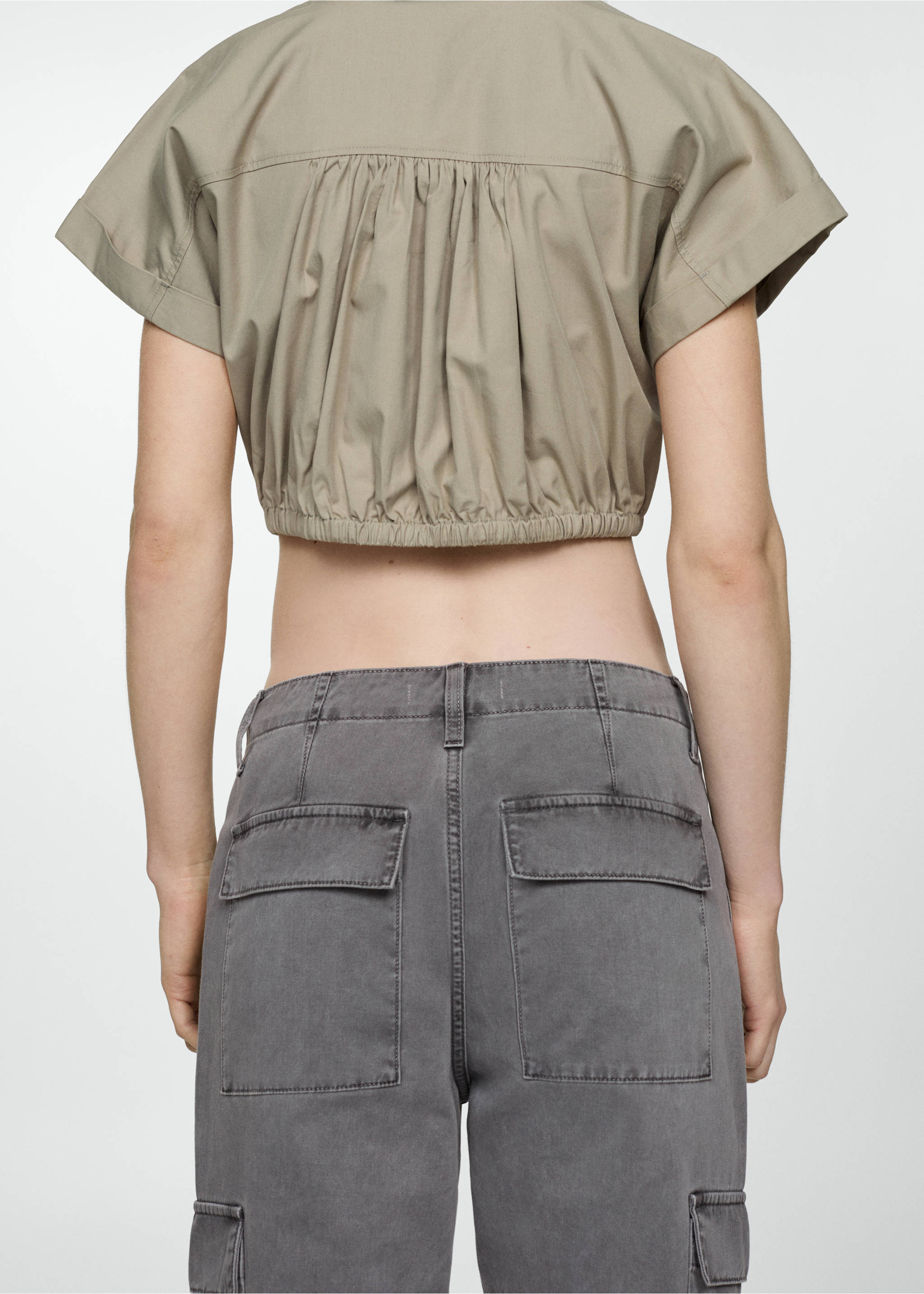 Pocket cargo jeans - Details of the article 2, Charcoal. Ref: 67004031-00.