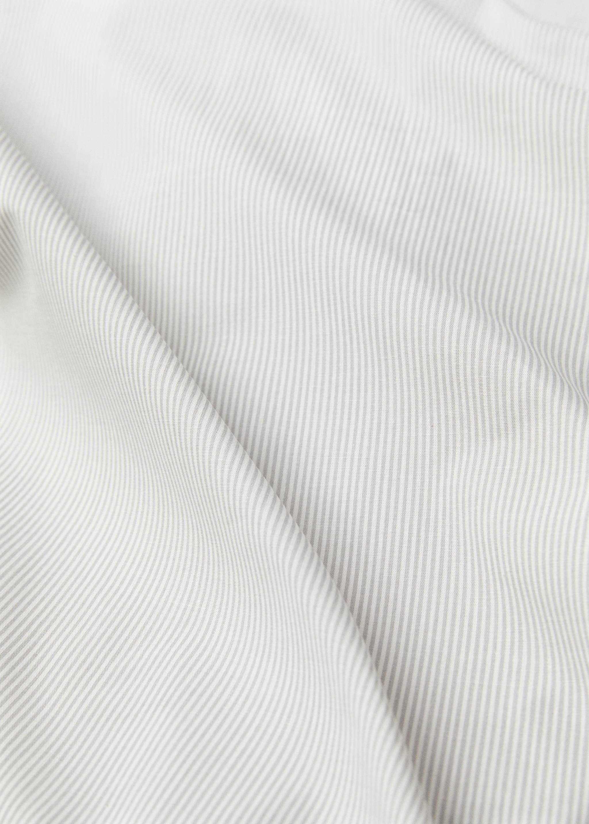 Multi-striped two-tone design duvet cover for king bed - Details of the article 3