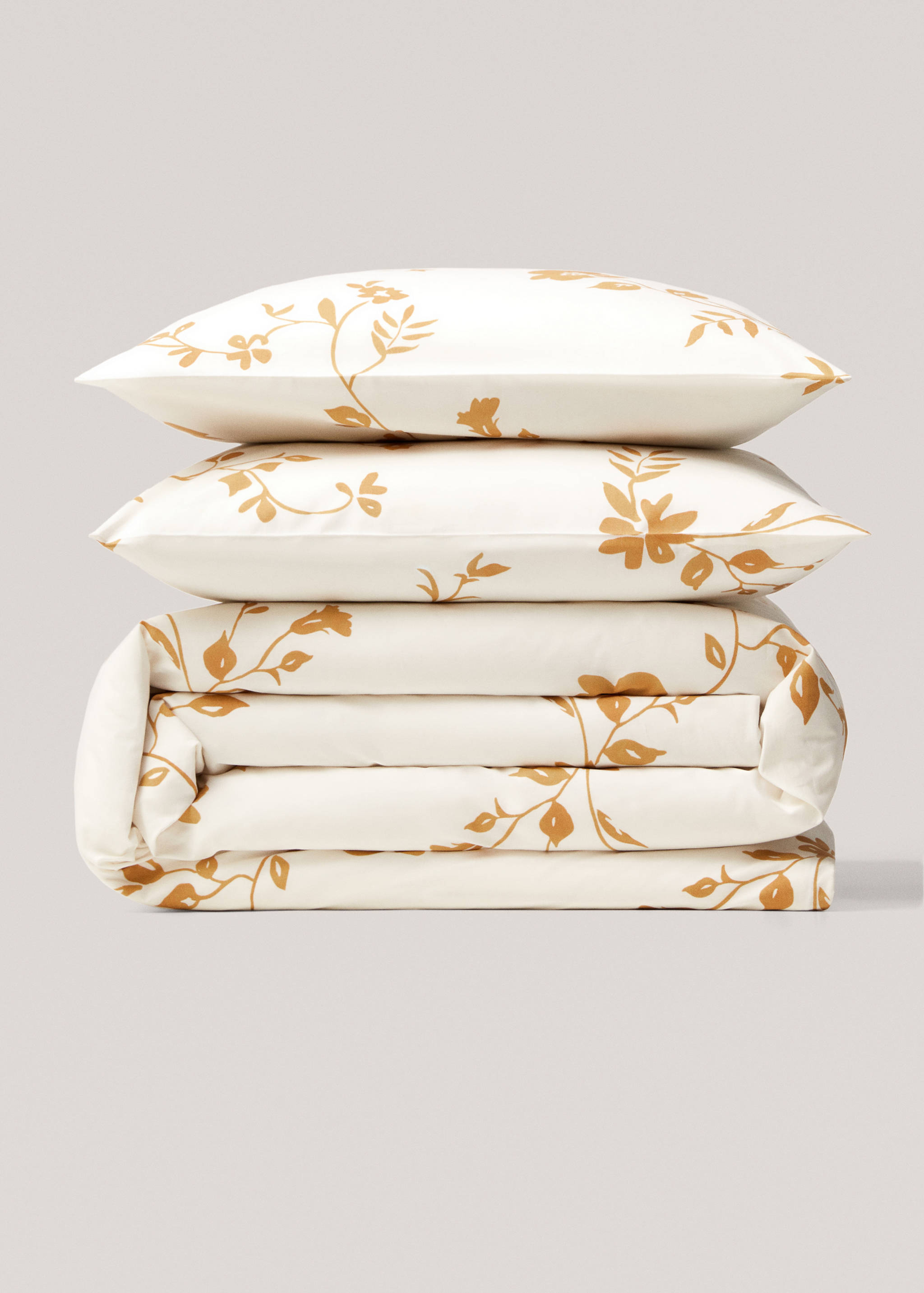 Blommigt påslakan i bomull 135 cm säng - Artikel utan modell