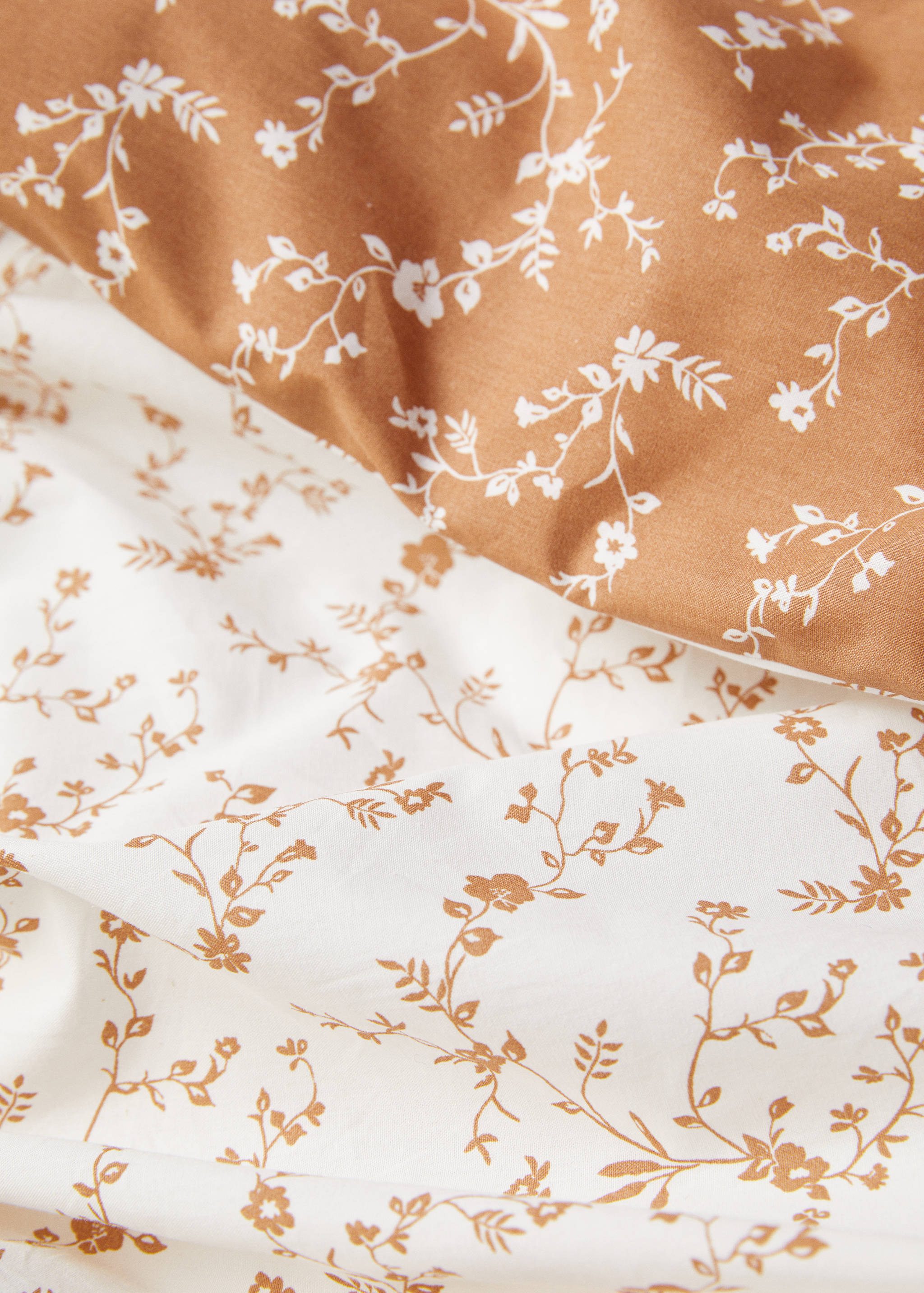 Multi-flower reversible duvet cover Queen bed - Details of the article 2