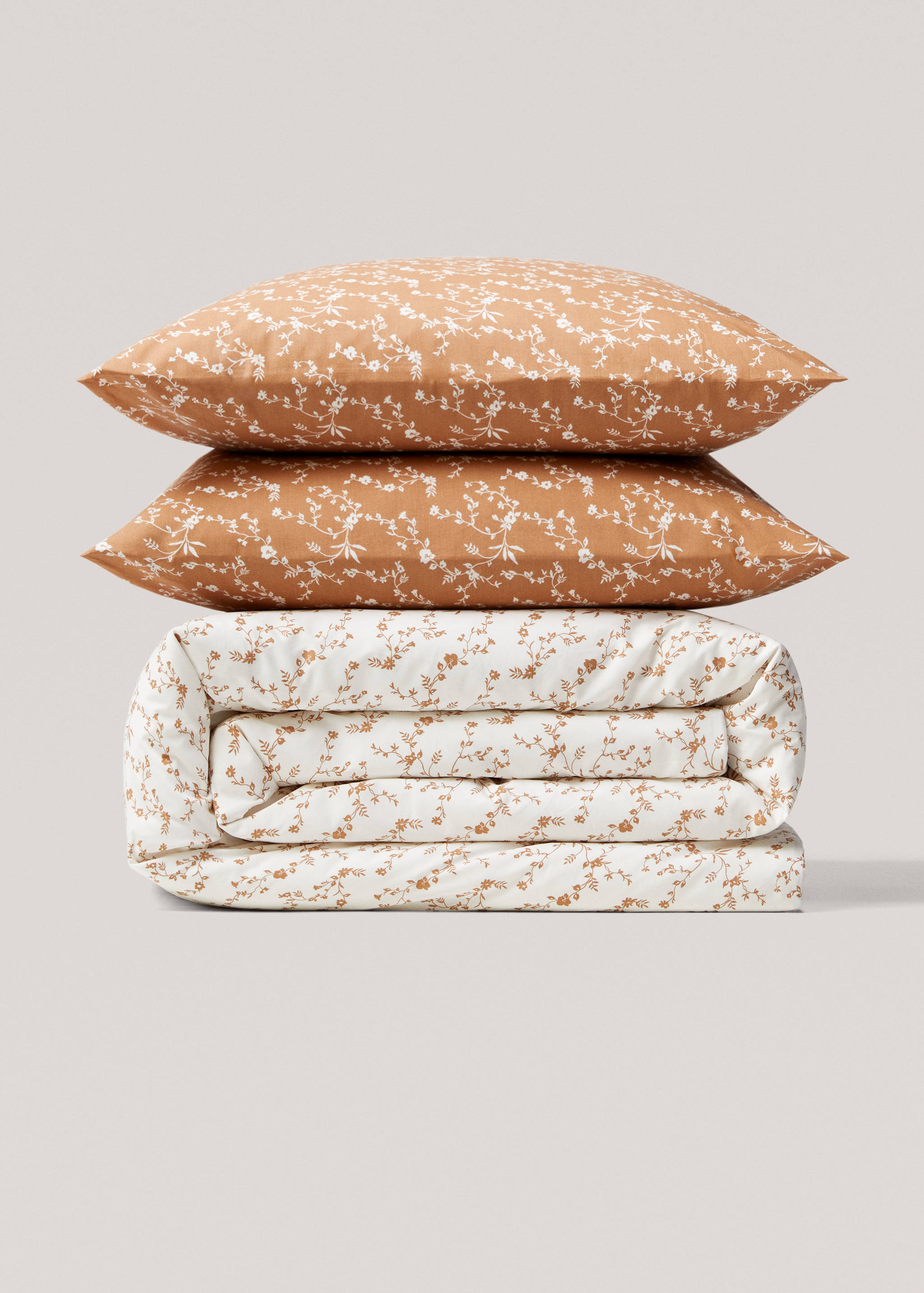 Multi-flower reversible duvet cover Queen bed - Details of the article 4