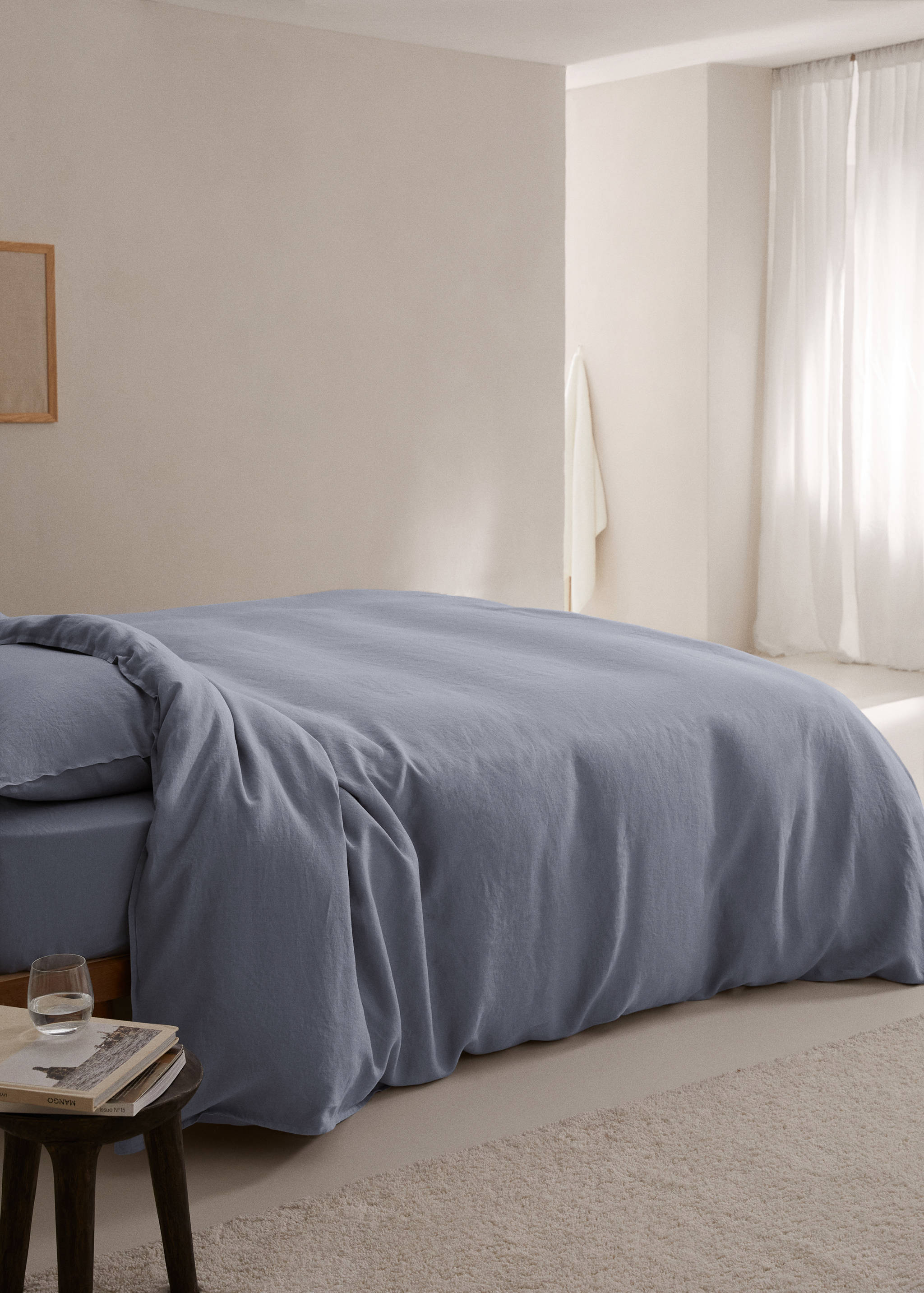 100% linen duvet cover large superking bed - General plane