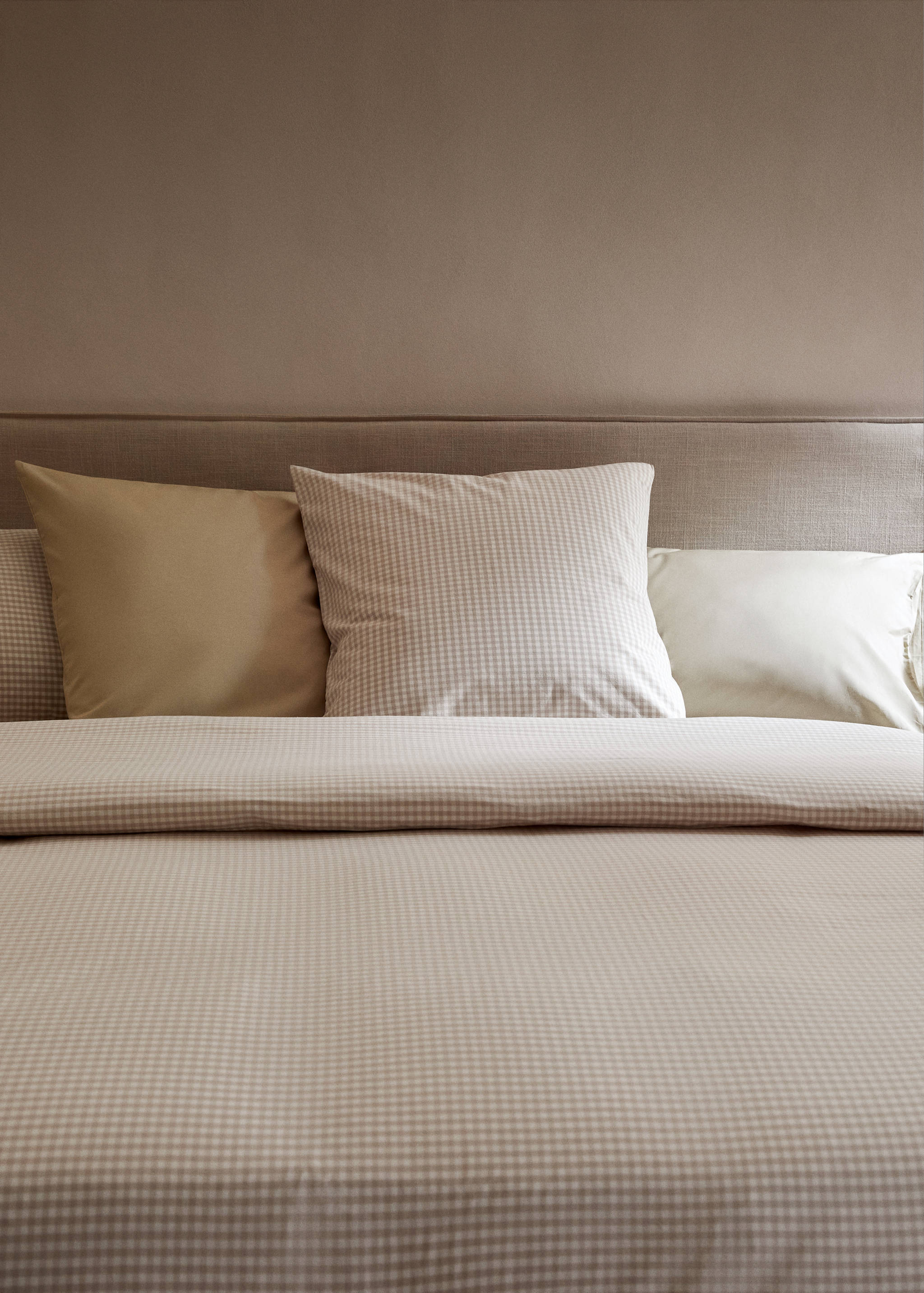 Ginghamrutigt påslakan i bomull 180 cm säng - Detaljer om artikeln 8