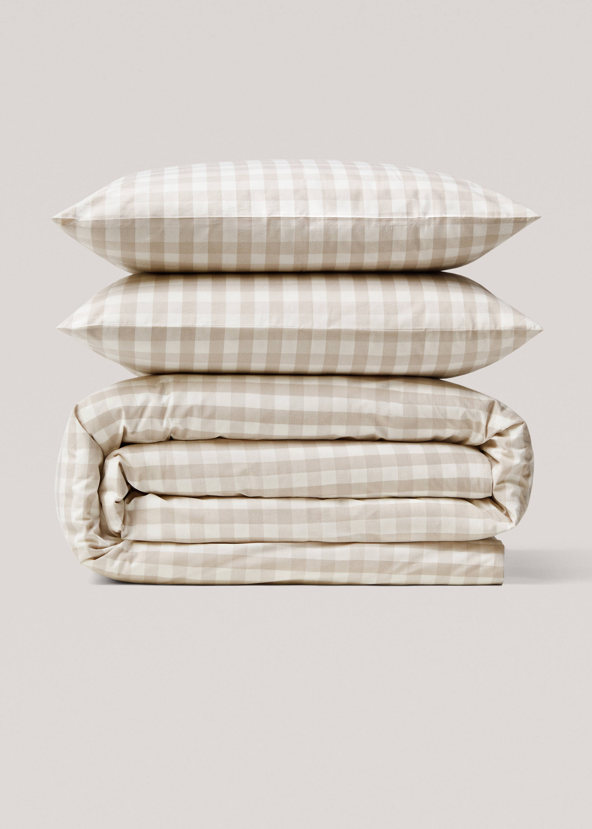 Housse de couette coton carreaux lit 135/140 cm - Article sans modèle