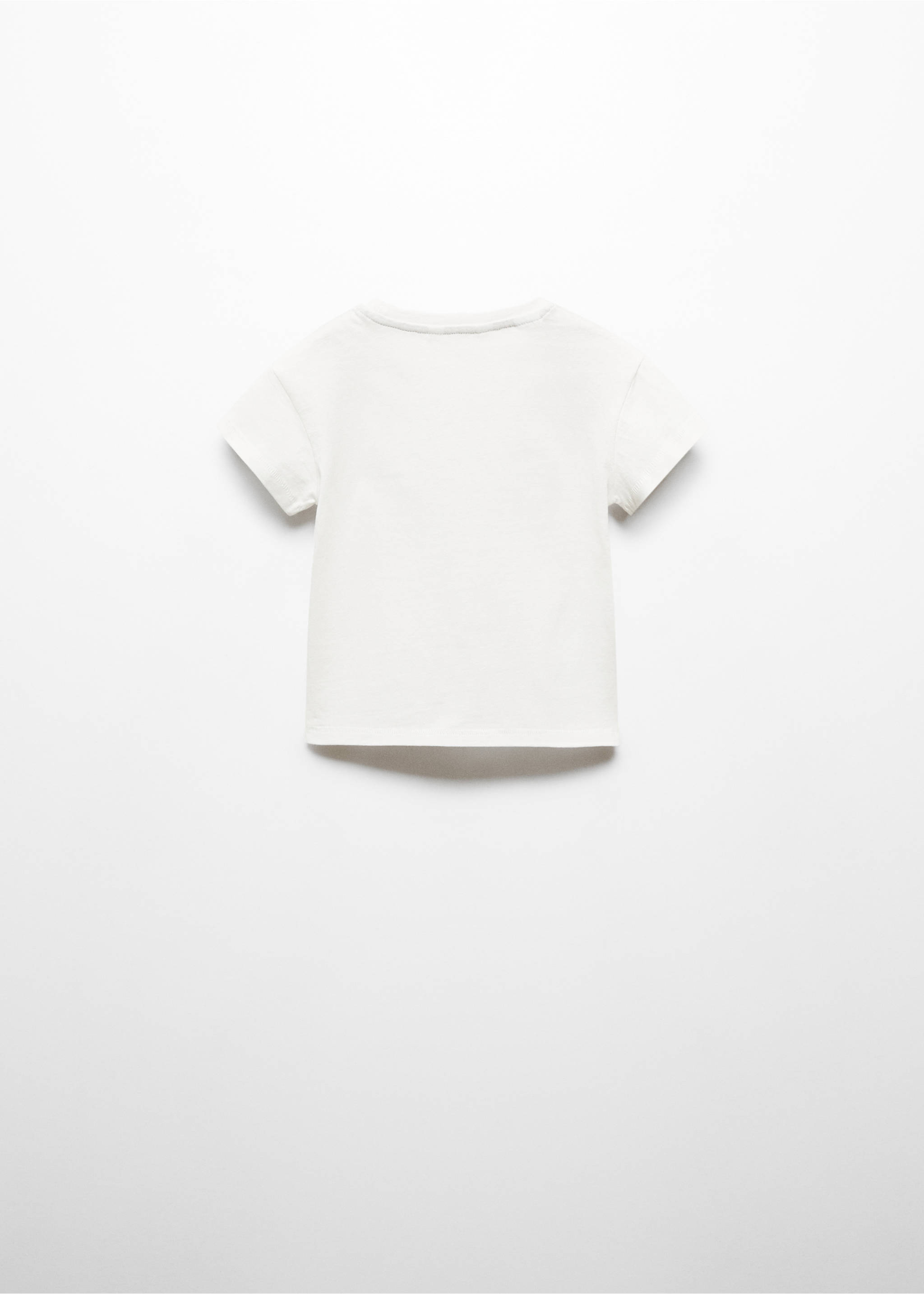 Bedrucktes Baumwoll-T-Shirt - Rückseite des Artikels, Cremeweiß. Ref: 67004479-00.