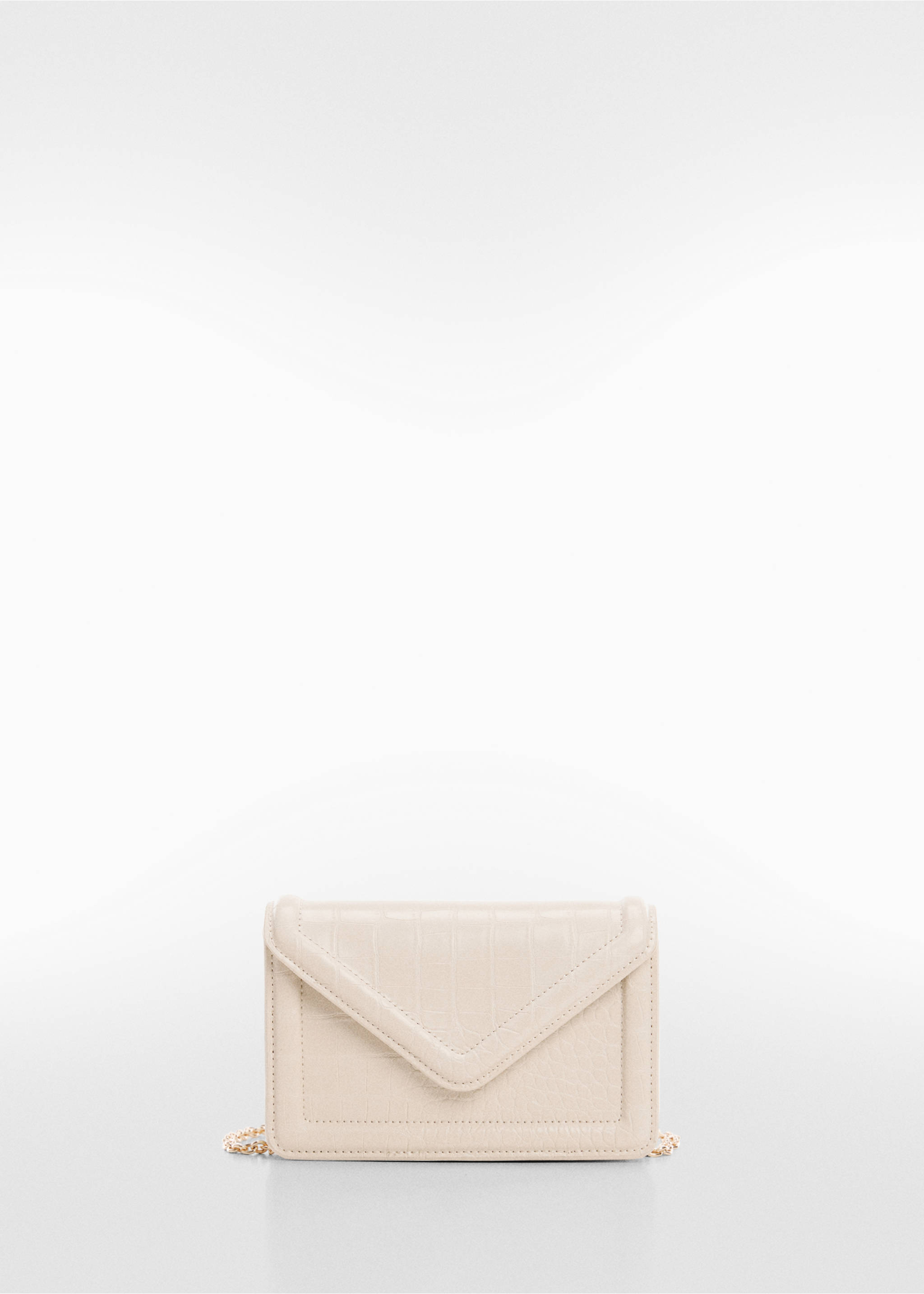 Sac à rabat chaîne - Article sans modèle, Blanc cassé. Ref: 67004487-00.