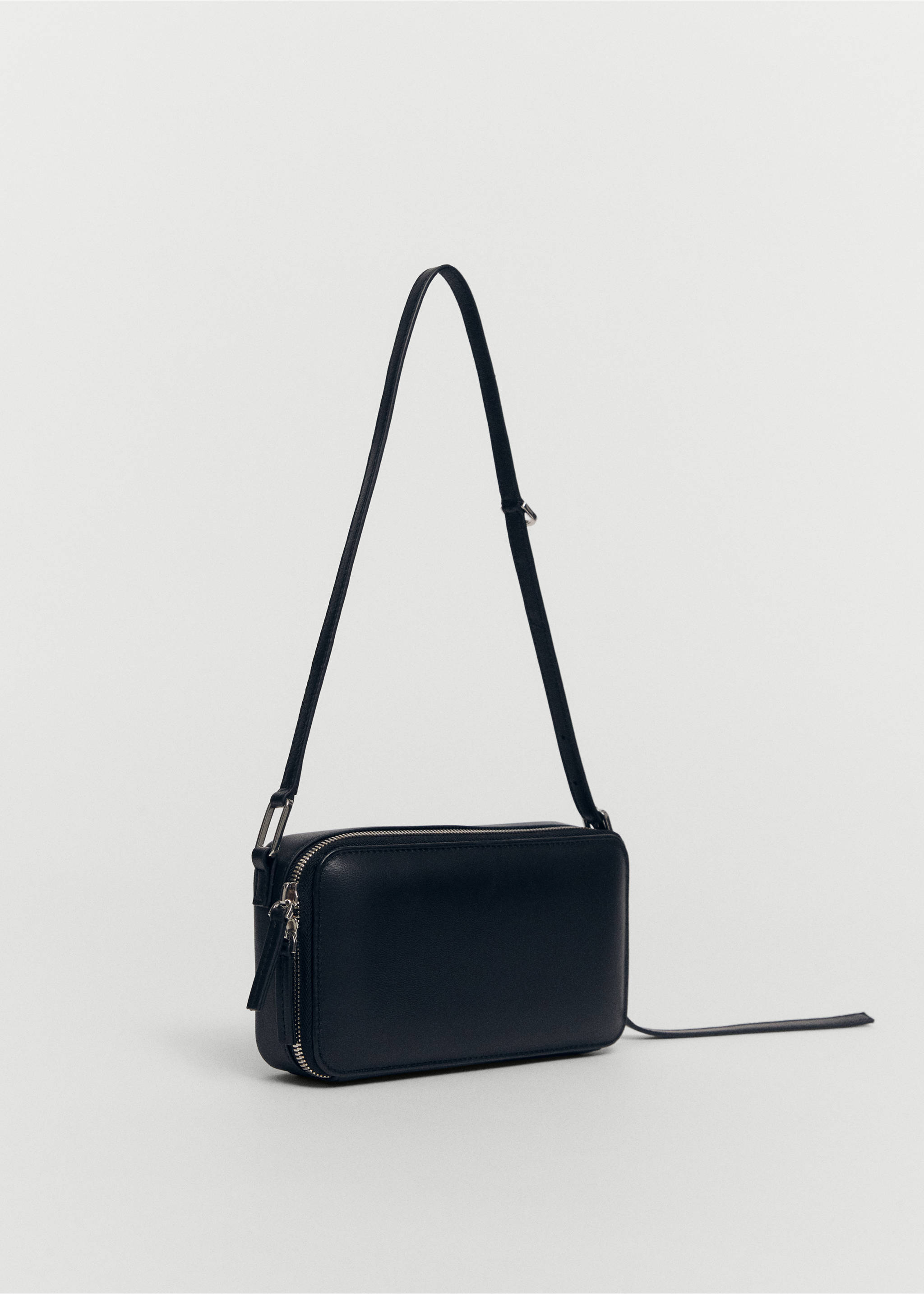 Rectangular leather handbag - Medium plane, Black. Ref: 67004493-00.