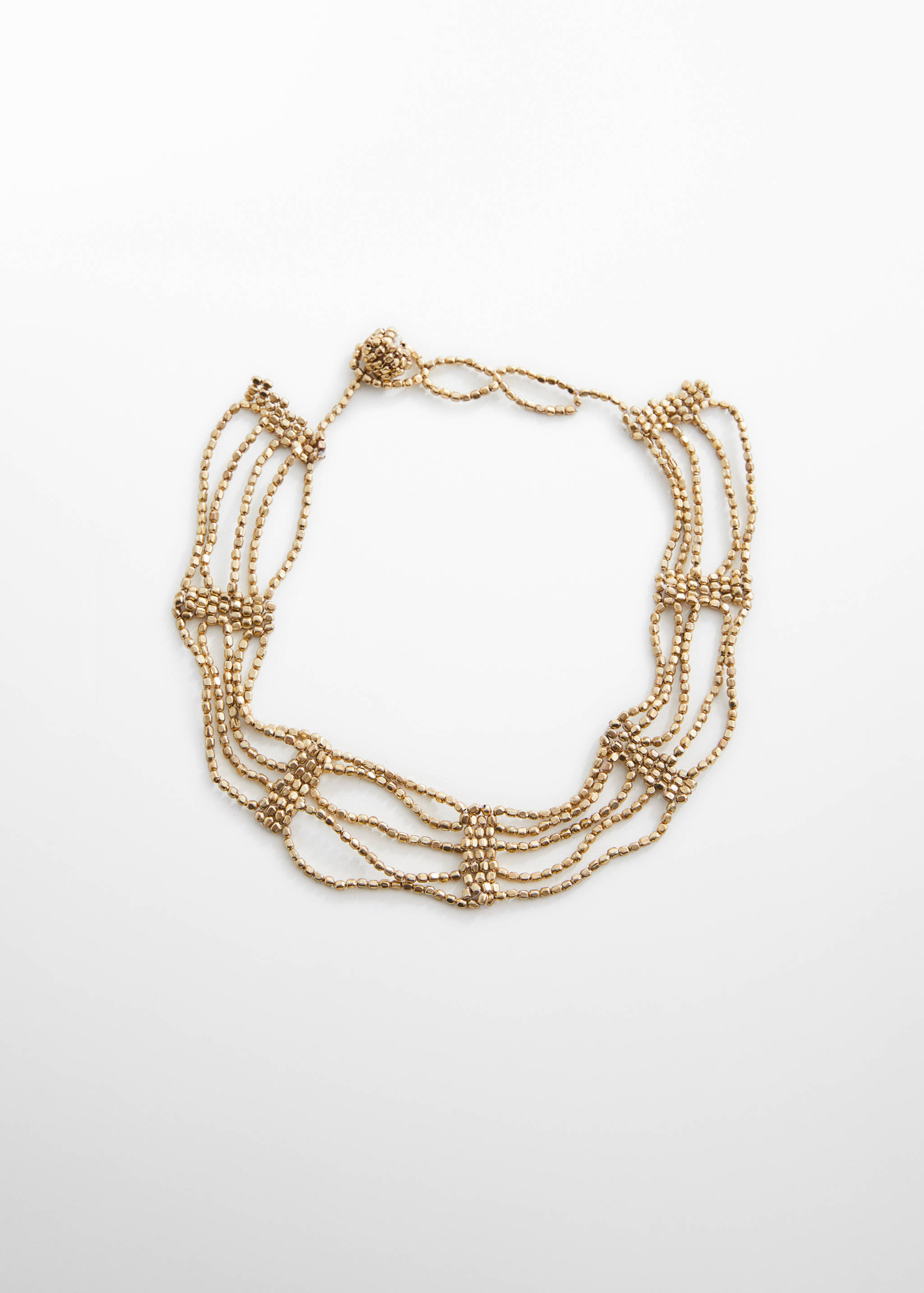 Collier perles métalliques - Article sans modèle