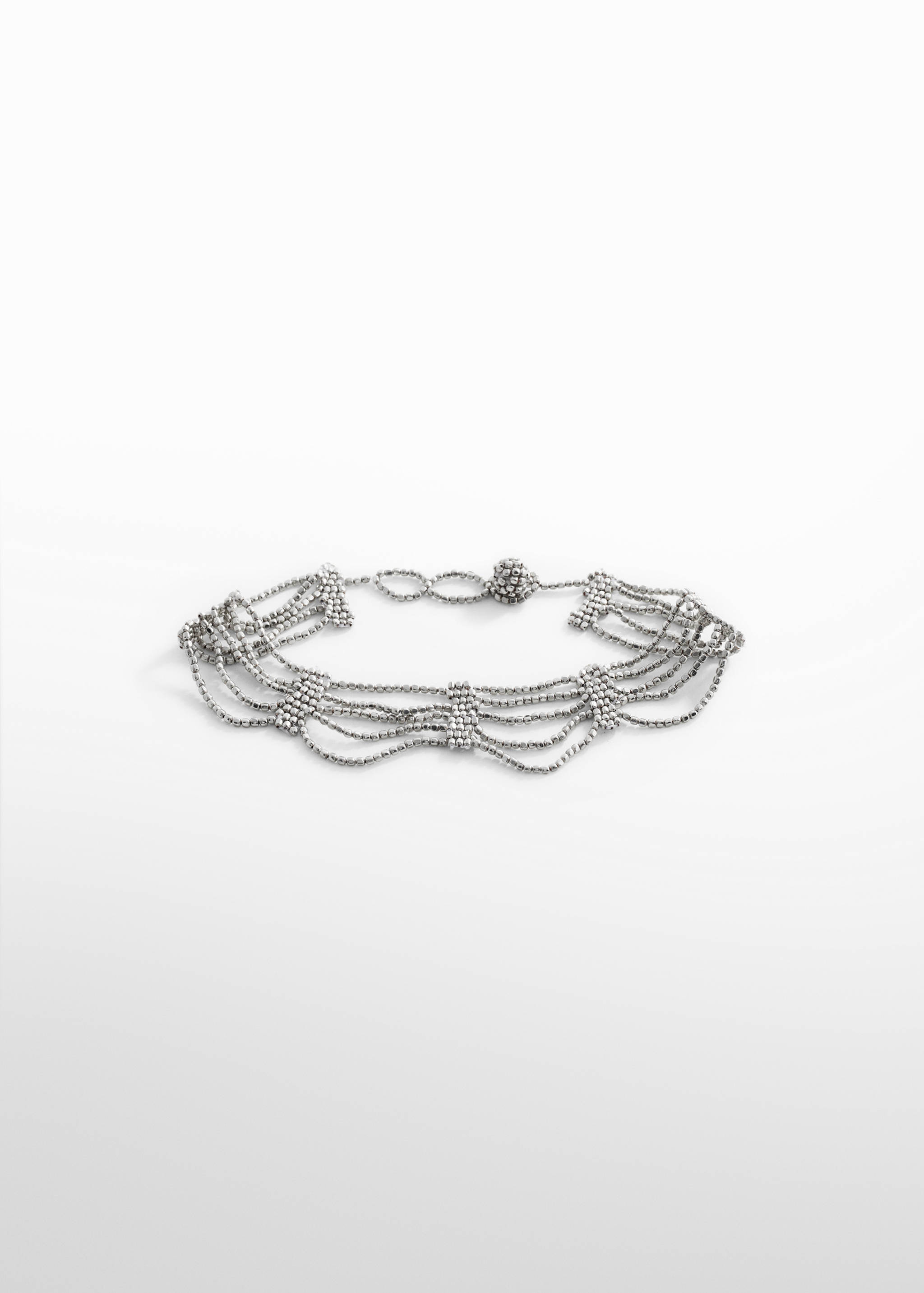 Collier perles métalliques - Article sans modèle