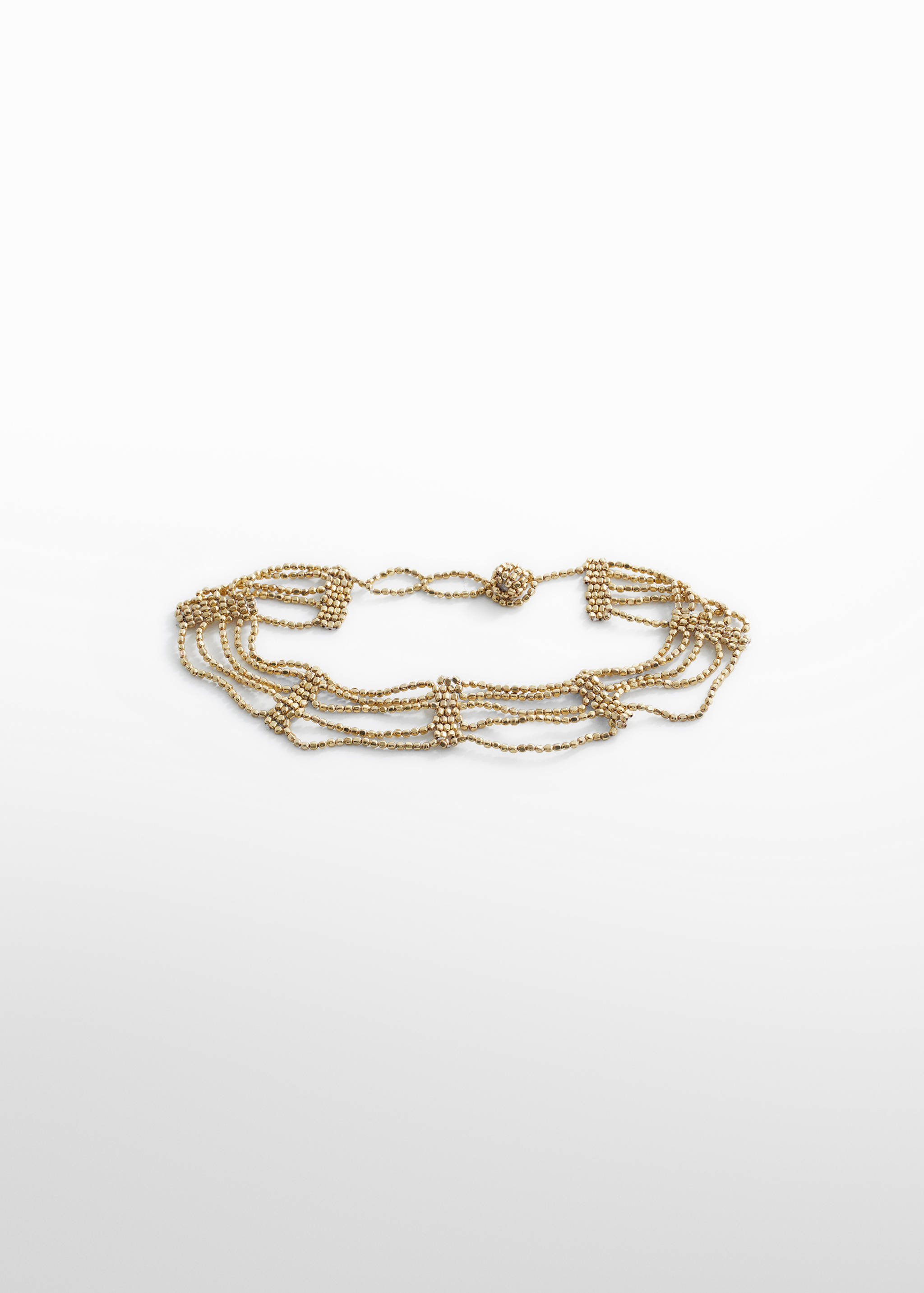 Collier perles métalliques - Article sans modèle