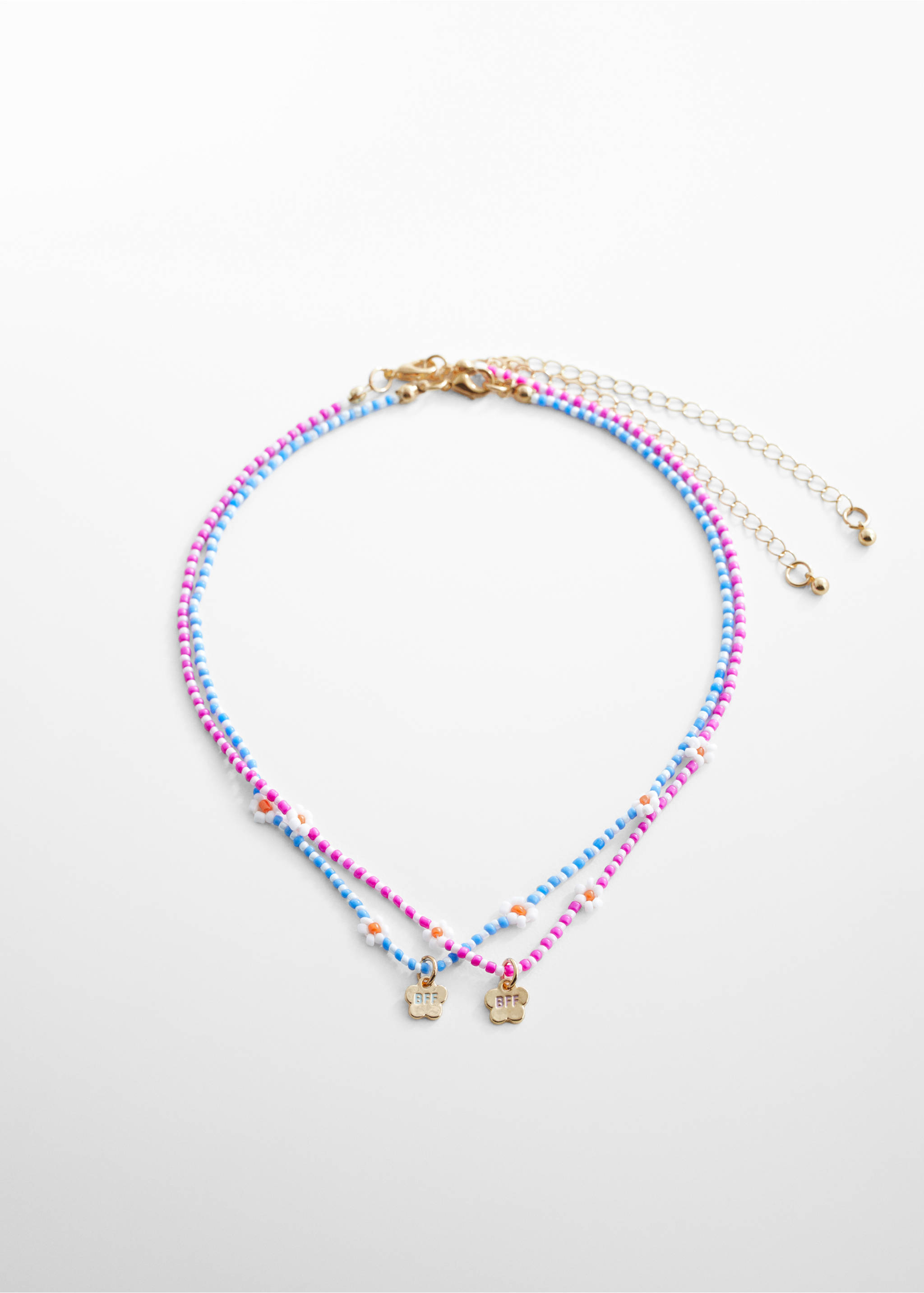 2 pack Best Friends necklace - Article without model, Pink. Ref: 67004794-00.