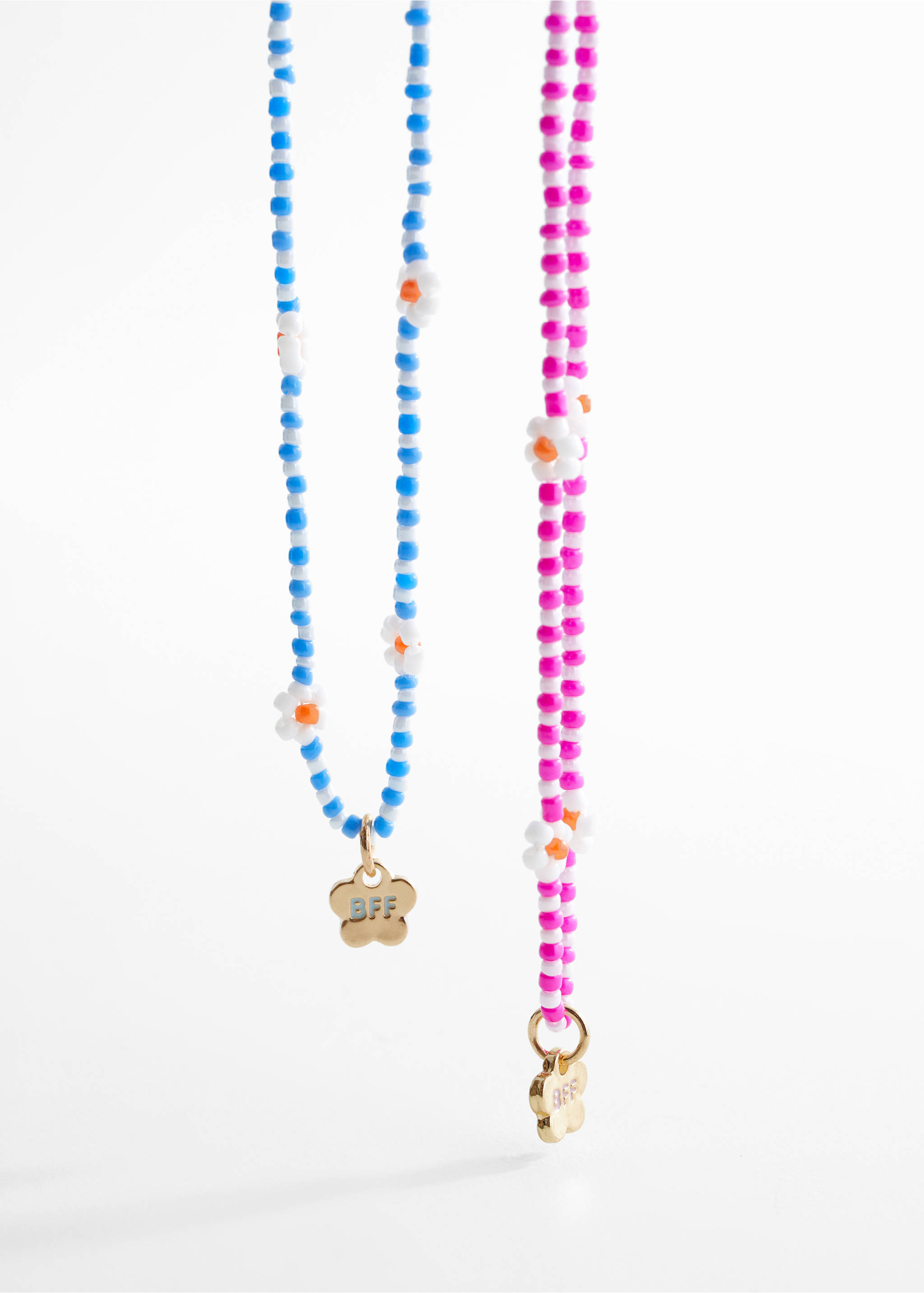 2 pack Best Friends necklace - Details of the article 1, Pink. Ref: 67004794-00.