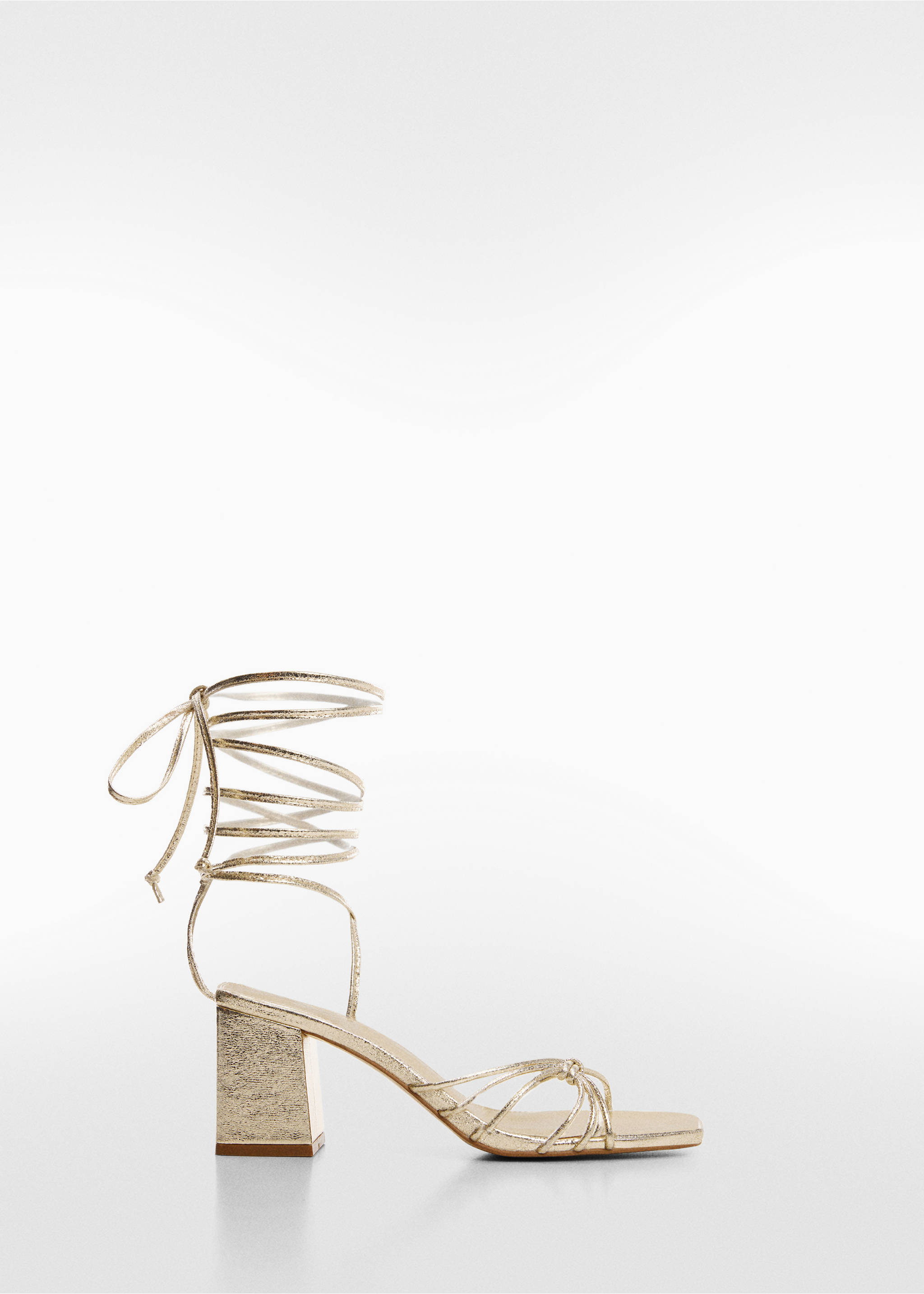 Metallic strappy heeled sandal - Article without model, Gold. Ref: 67005148-00.
