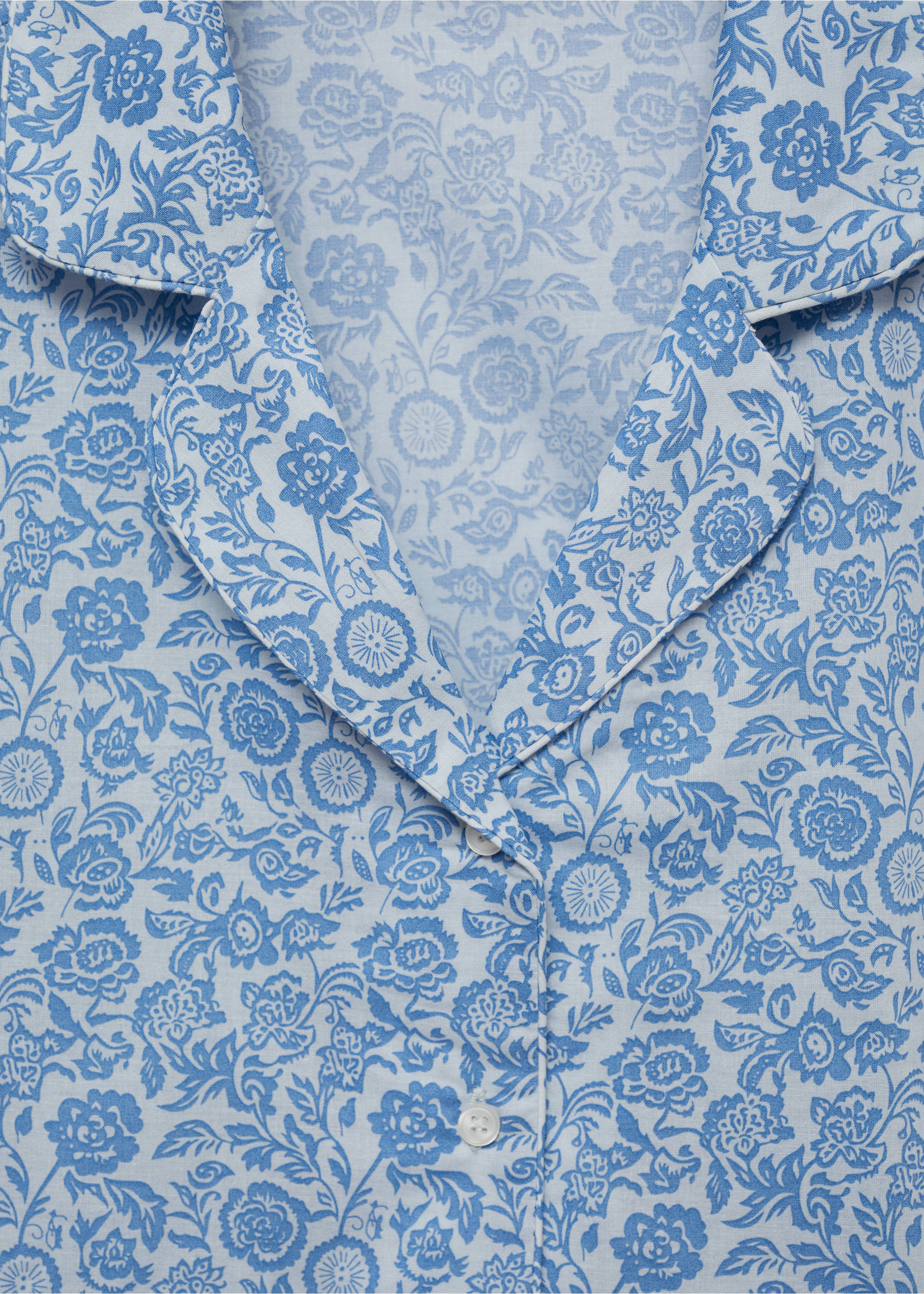 Printed short pyjamas - Details of the article 0, Blue. Ref: 67005153-00.
