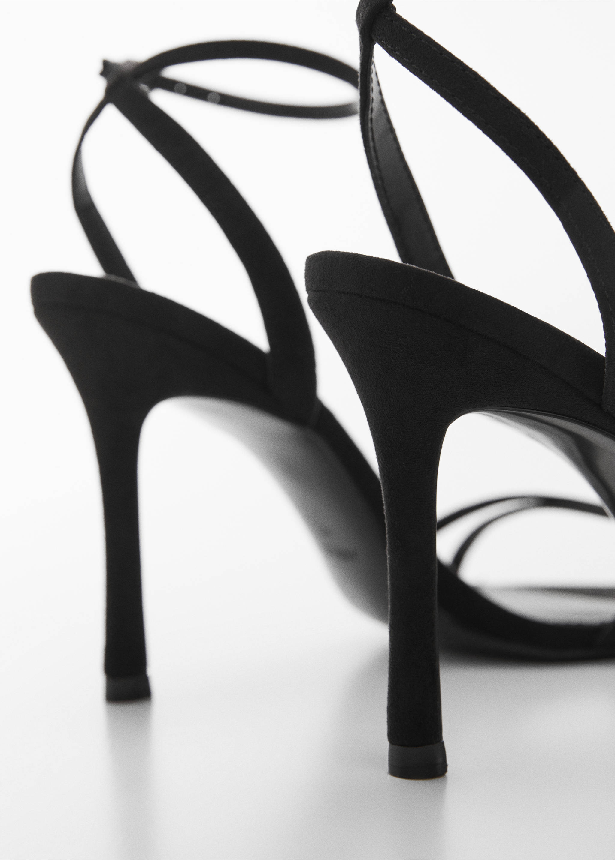 Strappy heeled sandals - Details of the article 1, Black. Ref: 67005735-00.