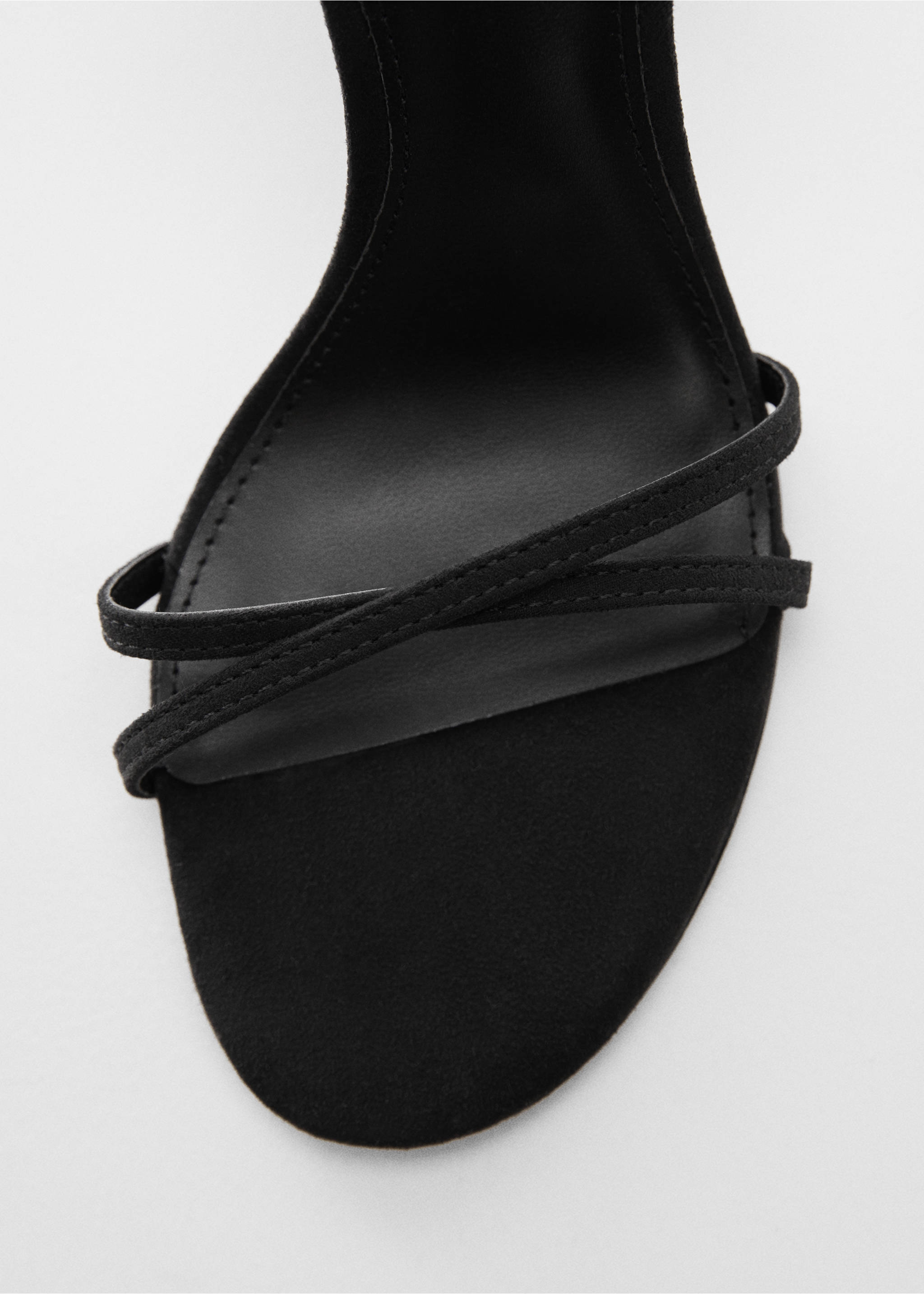 Strappy heeled sandals - Details of the article 2, Black. Ref: 67005735-00.
