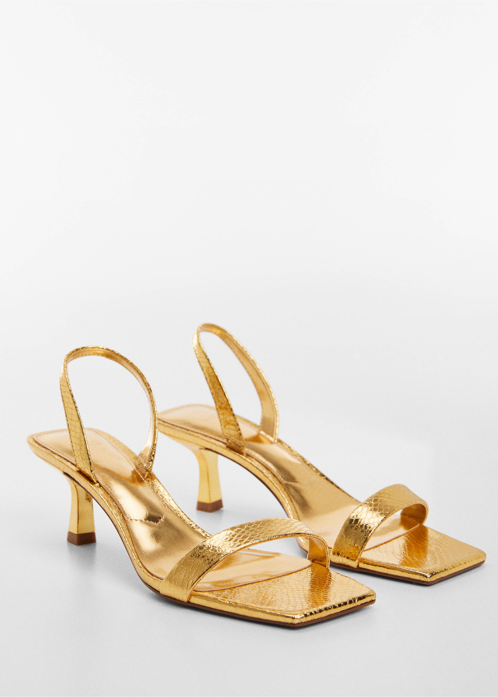 Metallic snake sandals - Medium plane, Gold. Ref: 67005738-00.