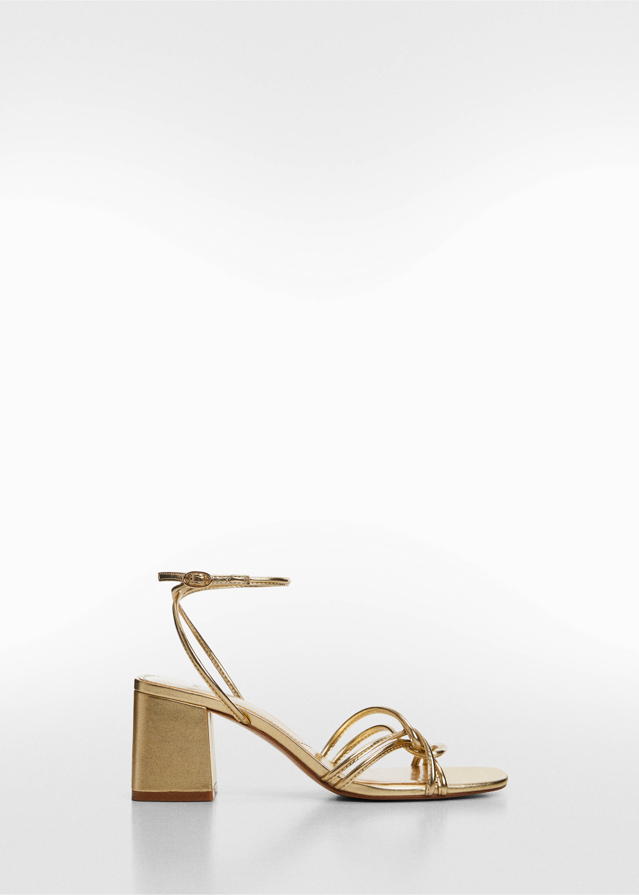Strappy heeled sandals - Article without model, Gold. Ref: 67005739-00.