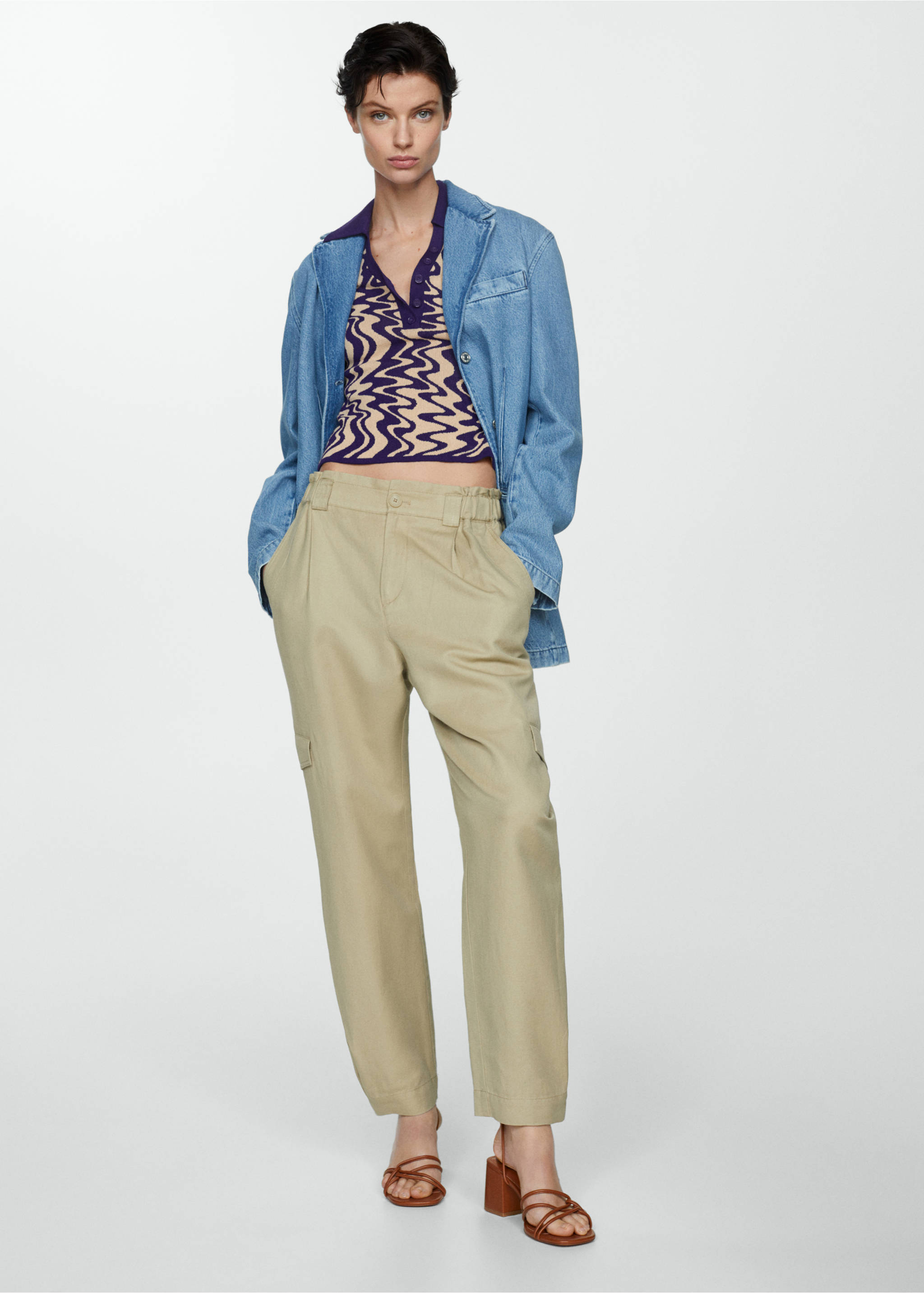 Strappy heeled sandals - General plane, Leather. Ref: 67005740-00.