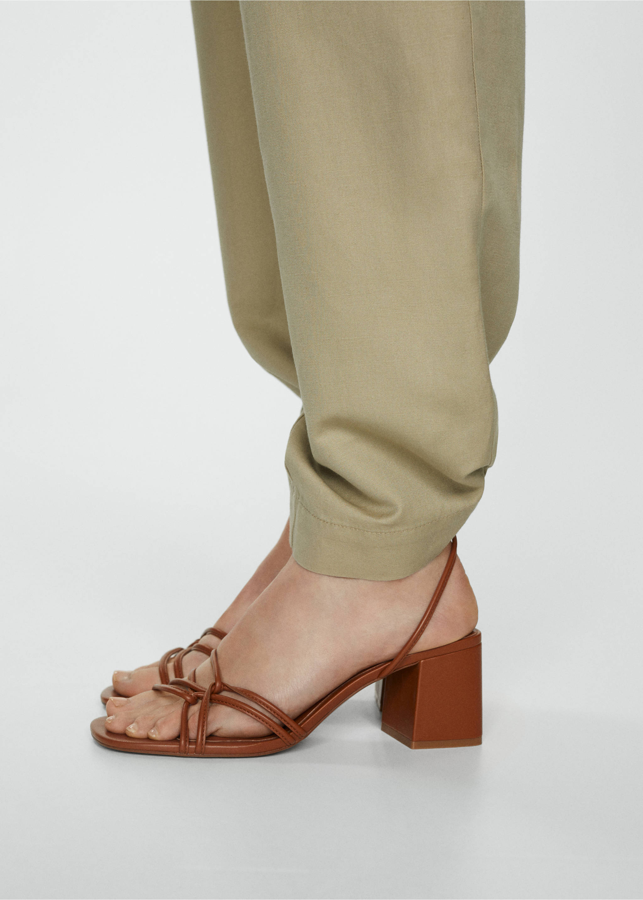 Strappy heeled sandals - Details of the article 9, Leather. Ref: 67005740-00.