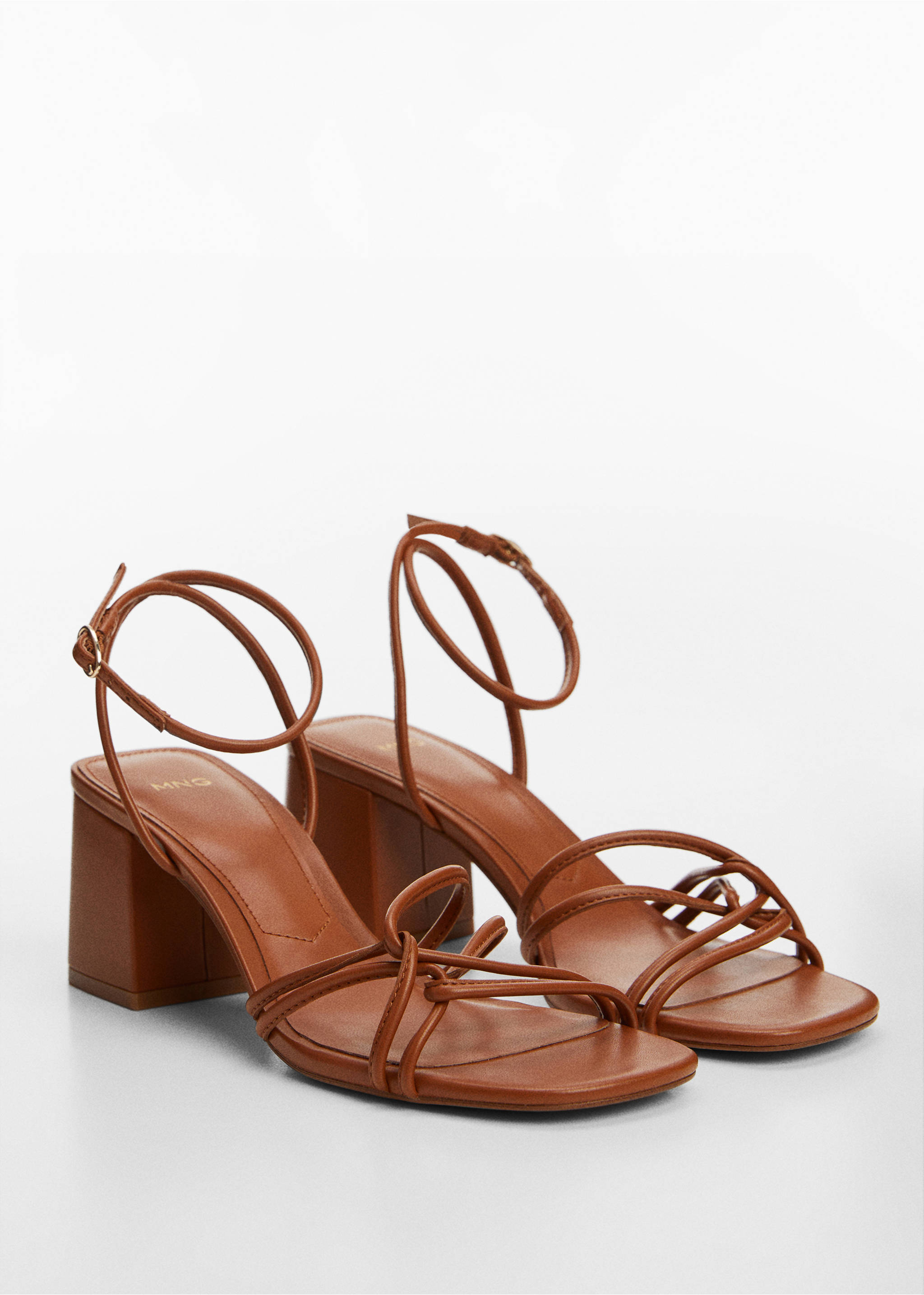 Strappy heeled sandals - Medium plane, Leather. Ref: 67005740-00.