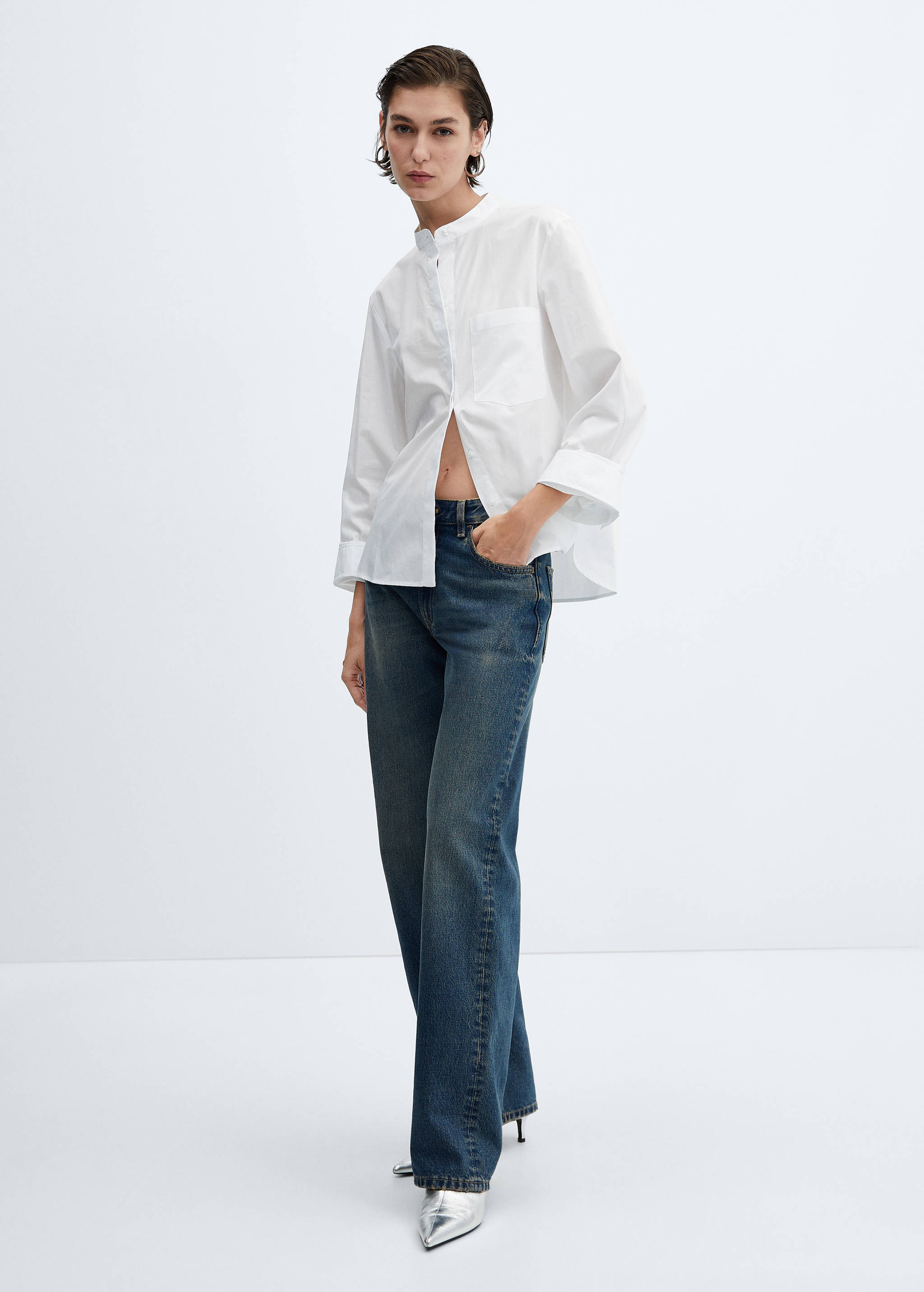 Buttoned cotton shirt - General plane