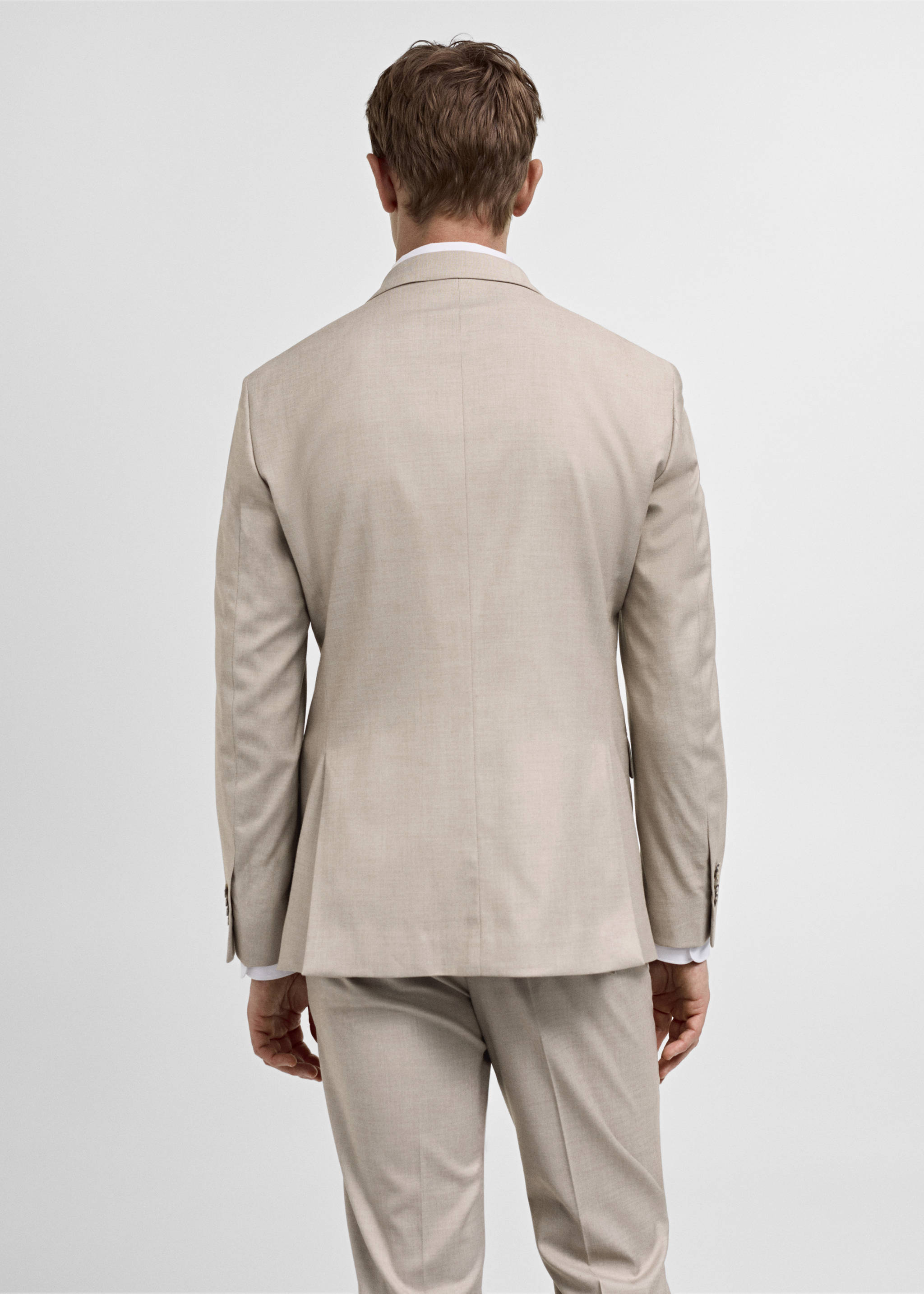 Stretch-fabric slim-fit suit blazer - Reverse of the article