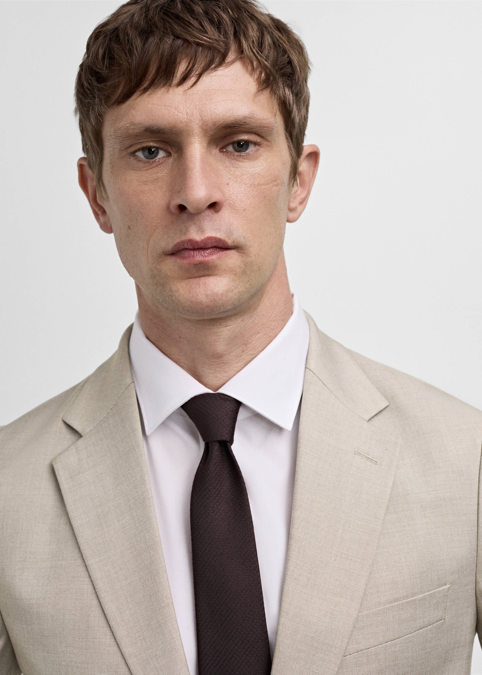 Stretch-fabric slim-fit suit blazer - Details of the article 1