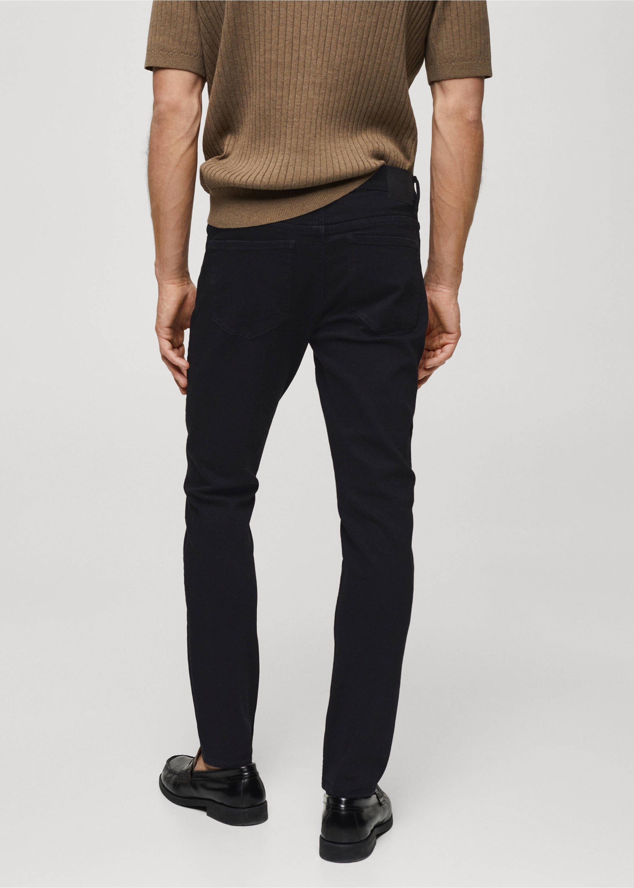 Skinny-fit jeans - Reverse of the article, Black denim. Ref: 67005991-00.