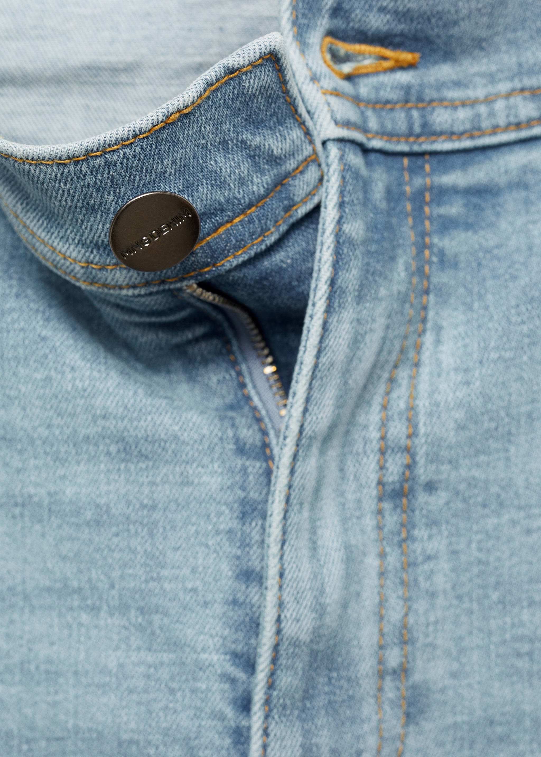 Slim-fit light-wash distressed jeans - Details of the article 8