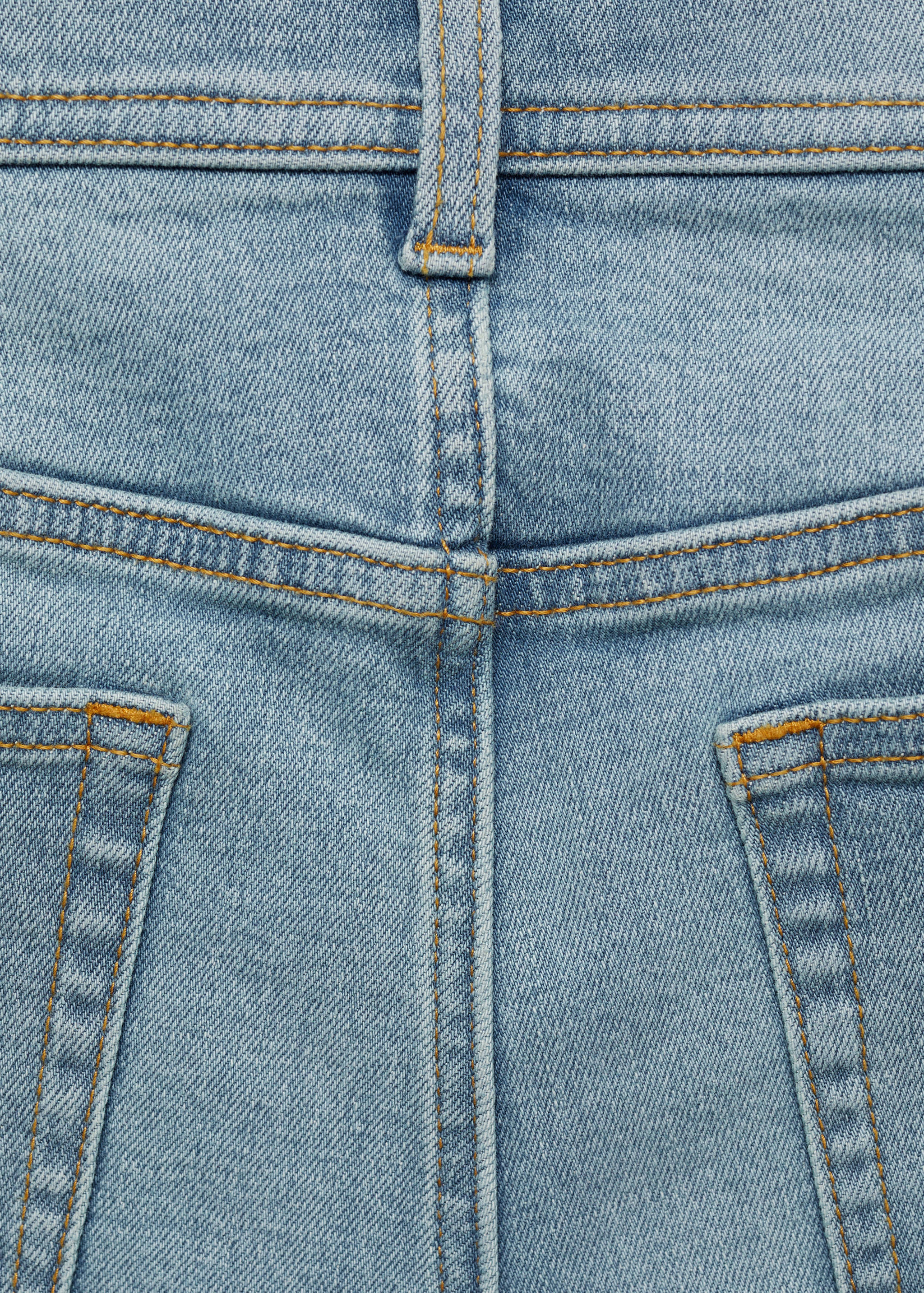 Slim-fit light-wash distressed jeans - Details of the article 0