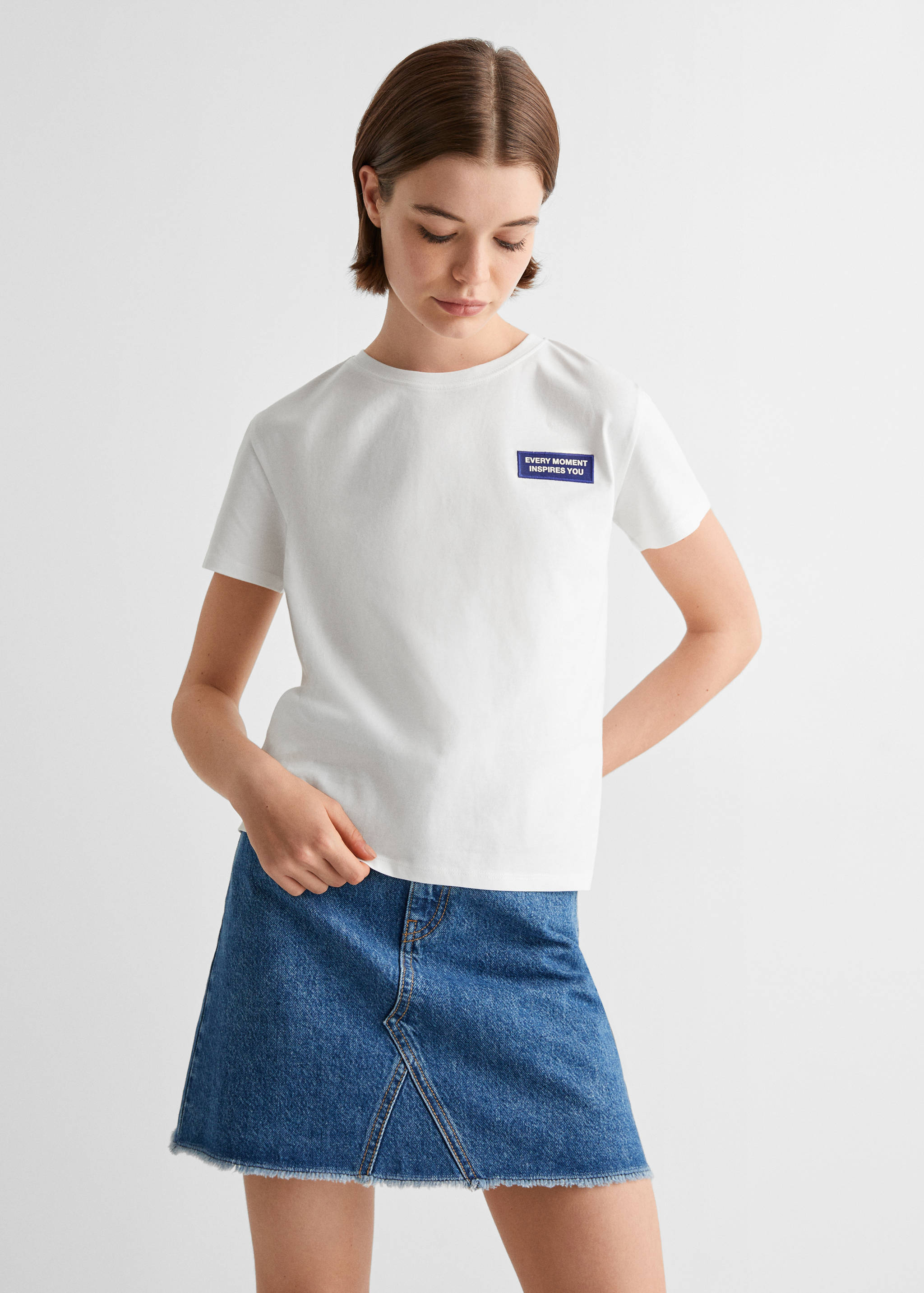 Printed message T-shirt - Medium plane