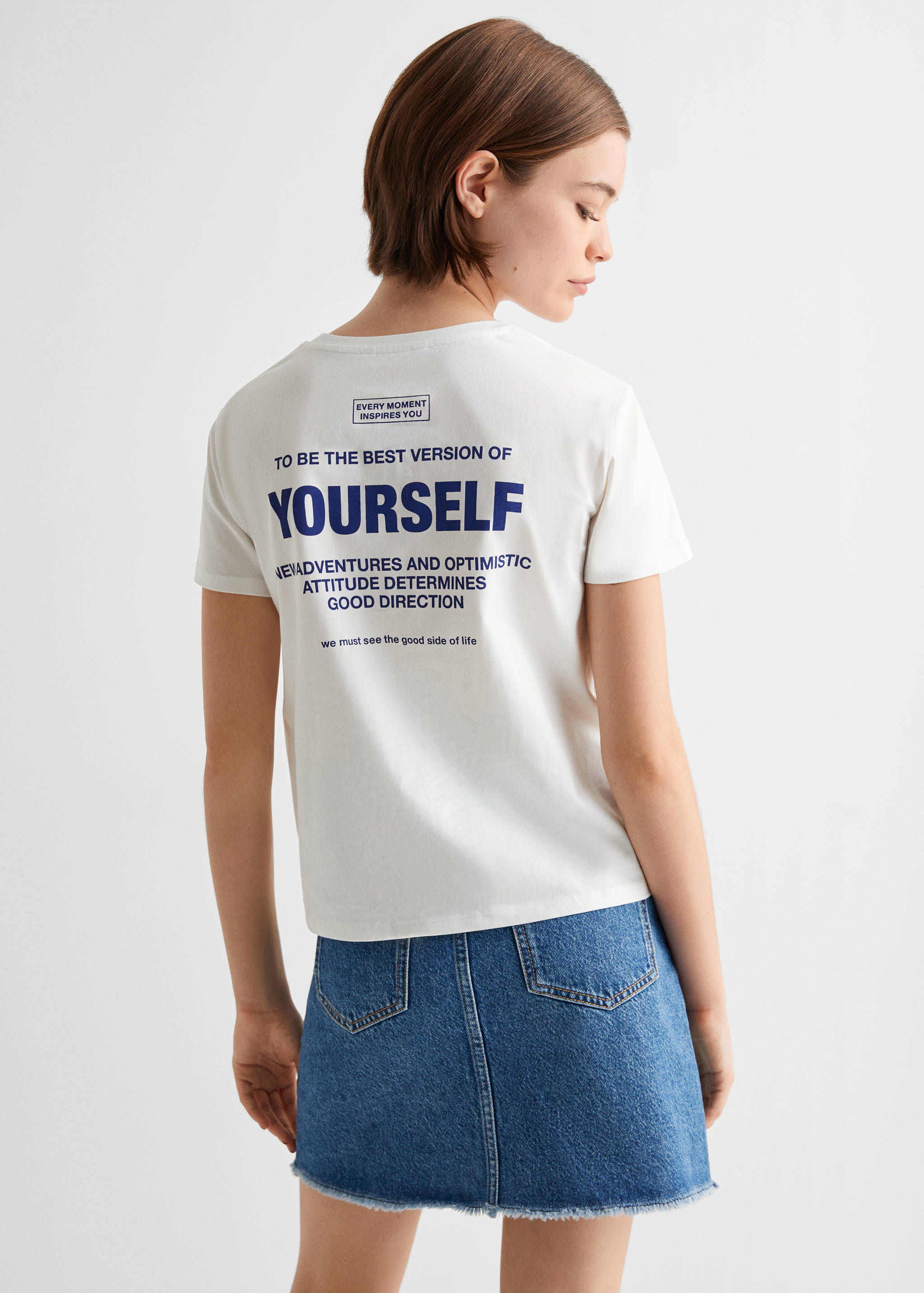 Printed message T-shirt - Reverse of the article