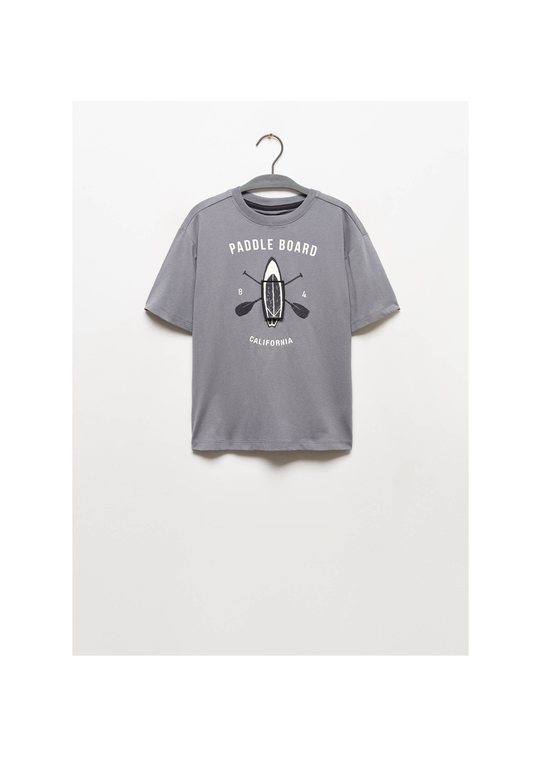 T-shirt imprimé surf - Article sans modèle, Gris anthracite. Ref: 67006013-00.