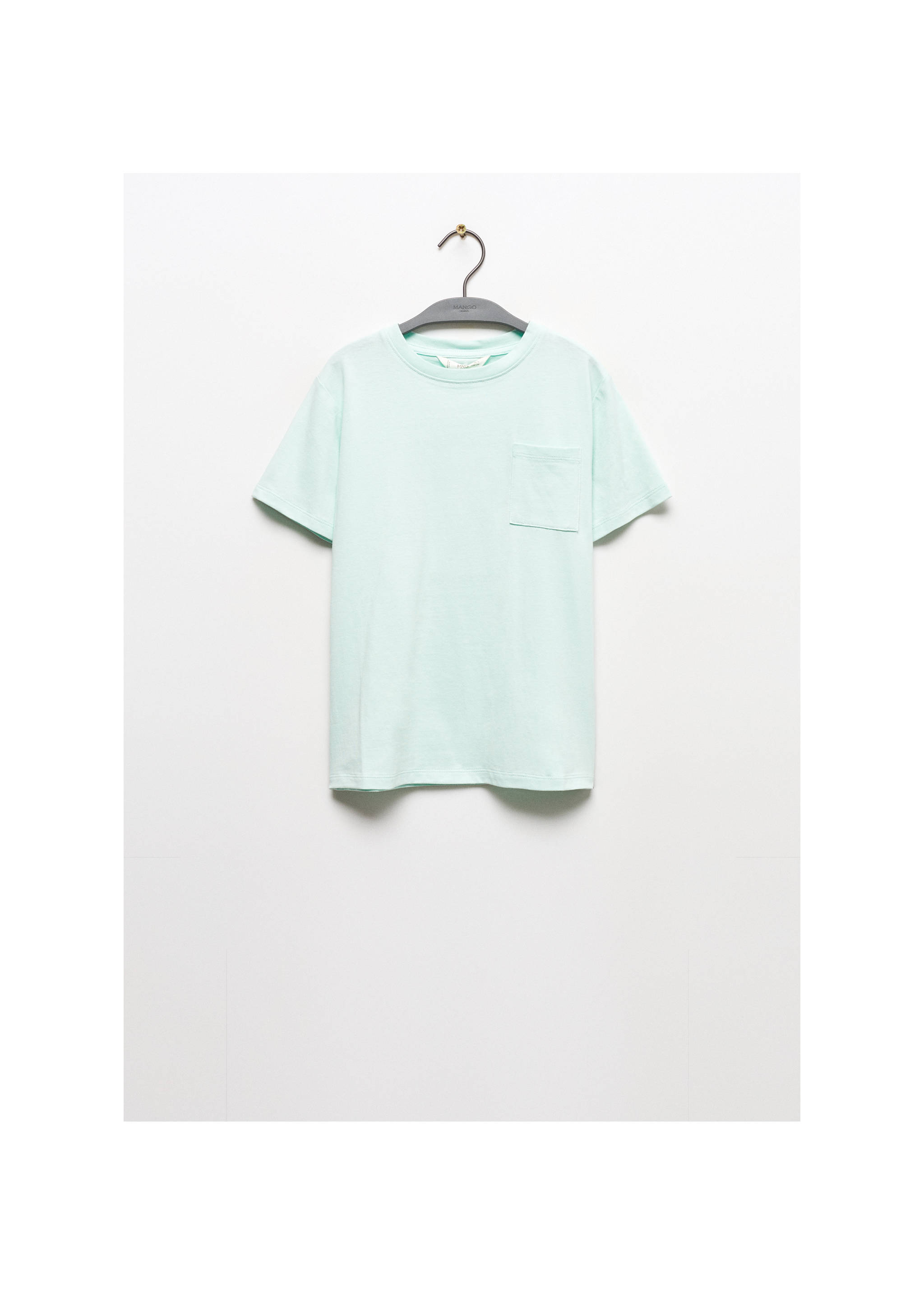 Essential cotton-blend T-shirt - Article without model, Pastel Green. Ref: 67006019-00.