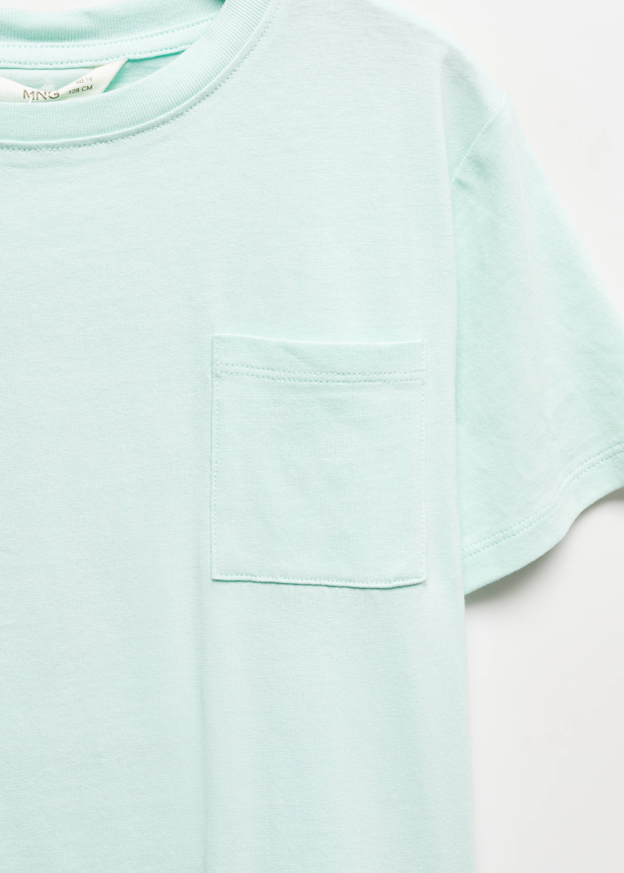 Essential cotton-blend T-shirt - Details of the article 8, Pastel Green. Ref: 67006019-00.
