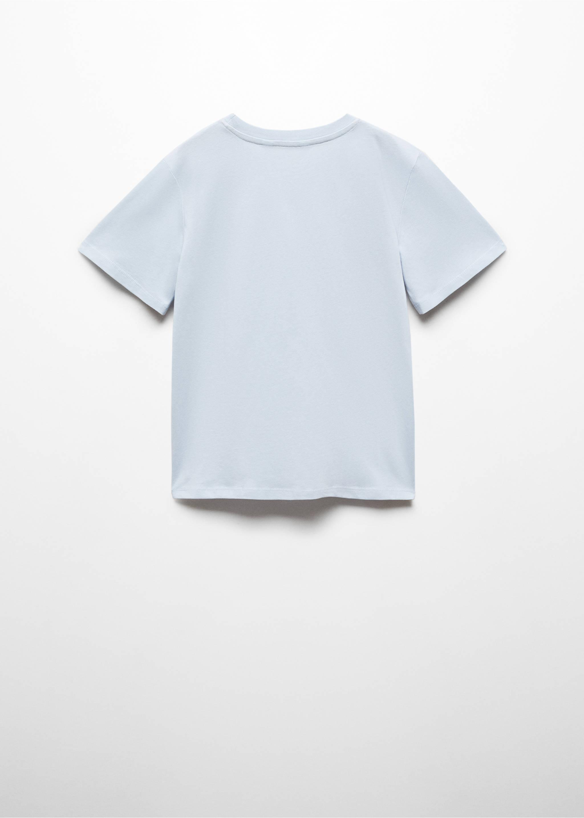 Basic-T-Shirt aus Baumwolle - Rückseite des Artikels, Himmelblau. Ref: 67006019-00.