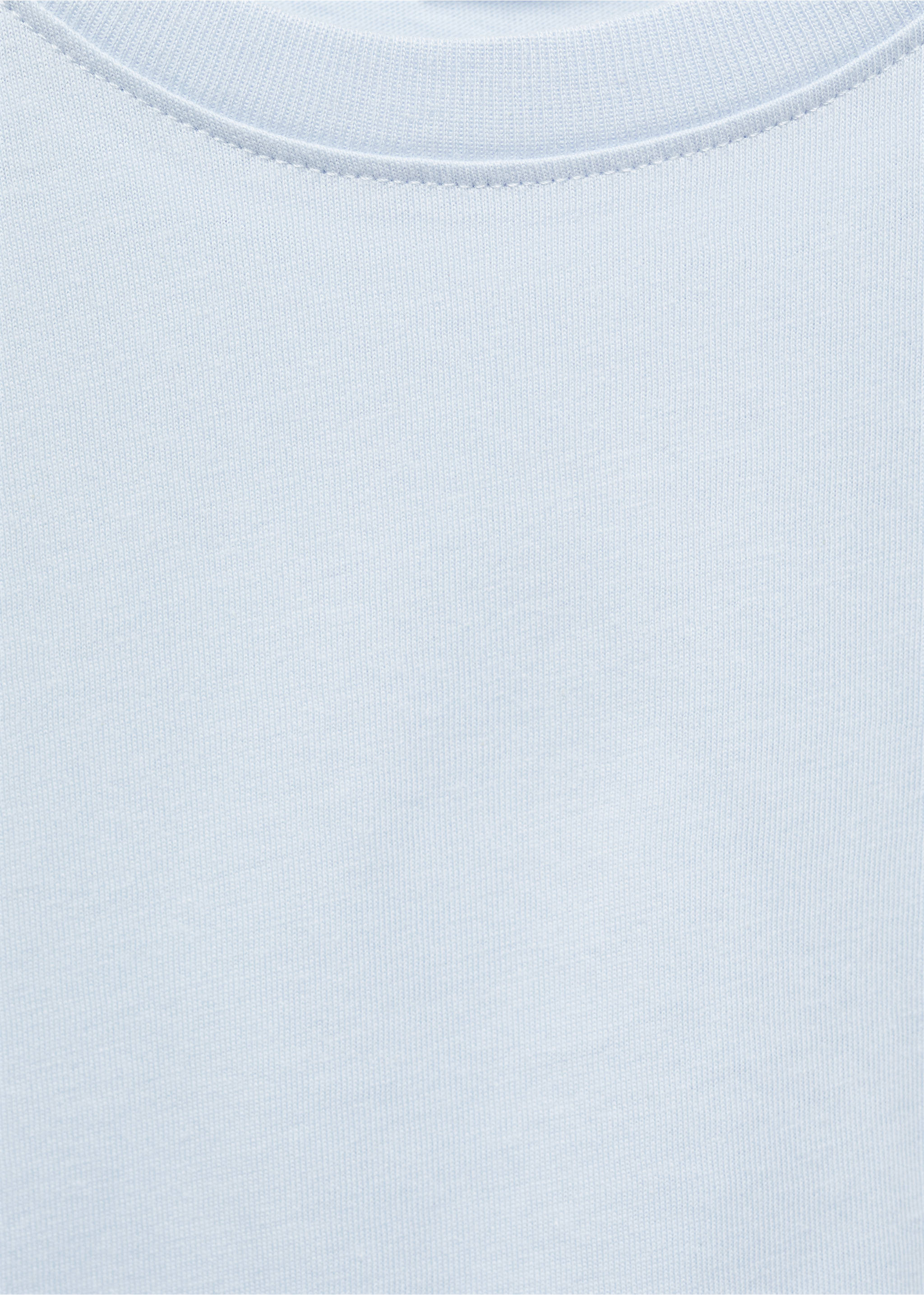 Basic-T-Shirt aus Baumwolle - Detail des Artikels 8, Himmelblau. Ref: 67006019-00.