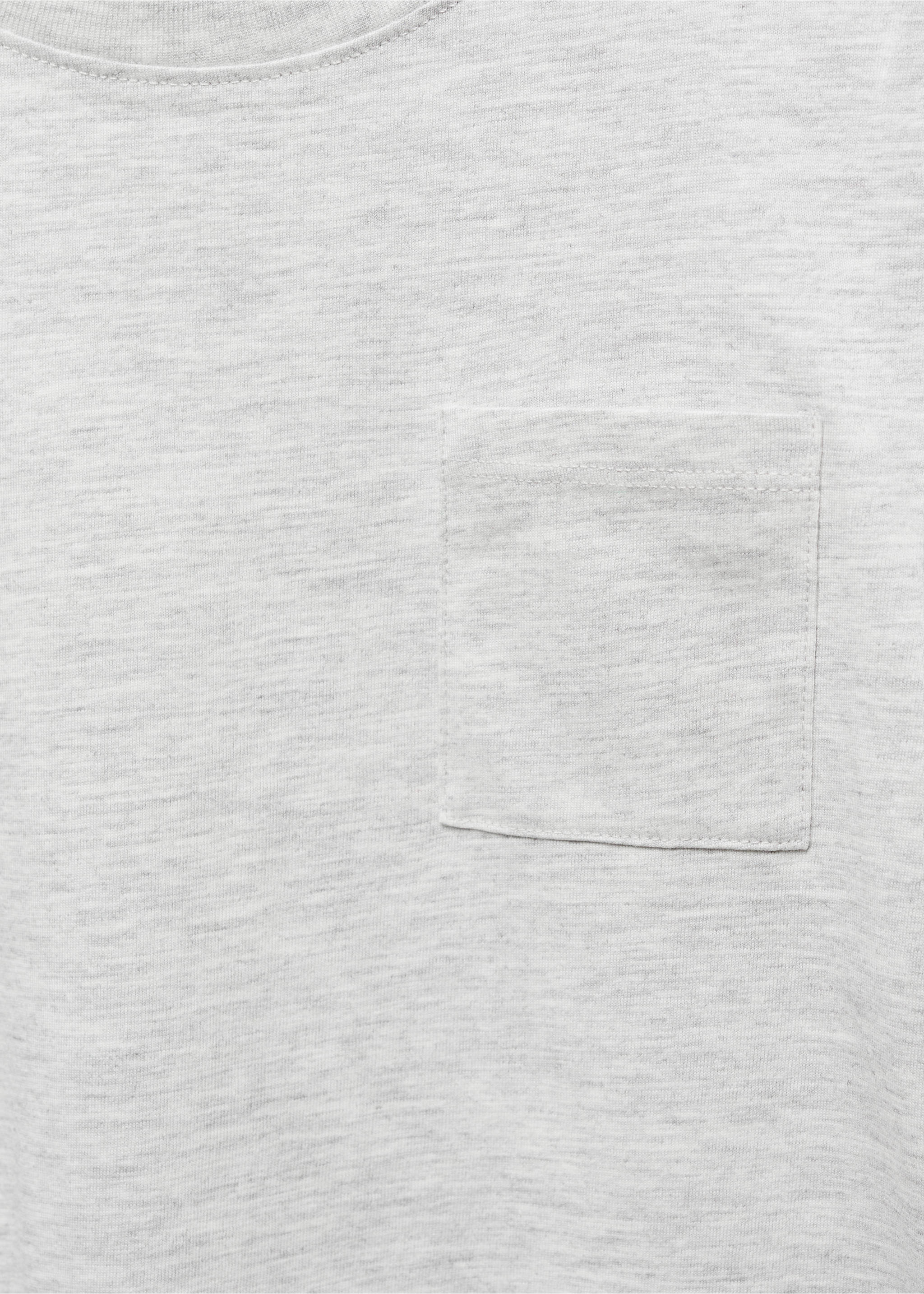 T-shirt basique en coton - Détail de l'article 8, Gris chiné clair. Ref: 67006019-00.