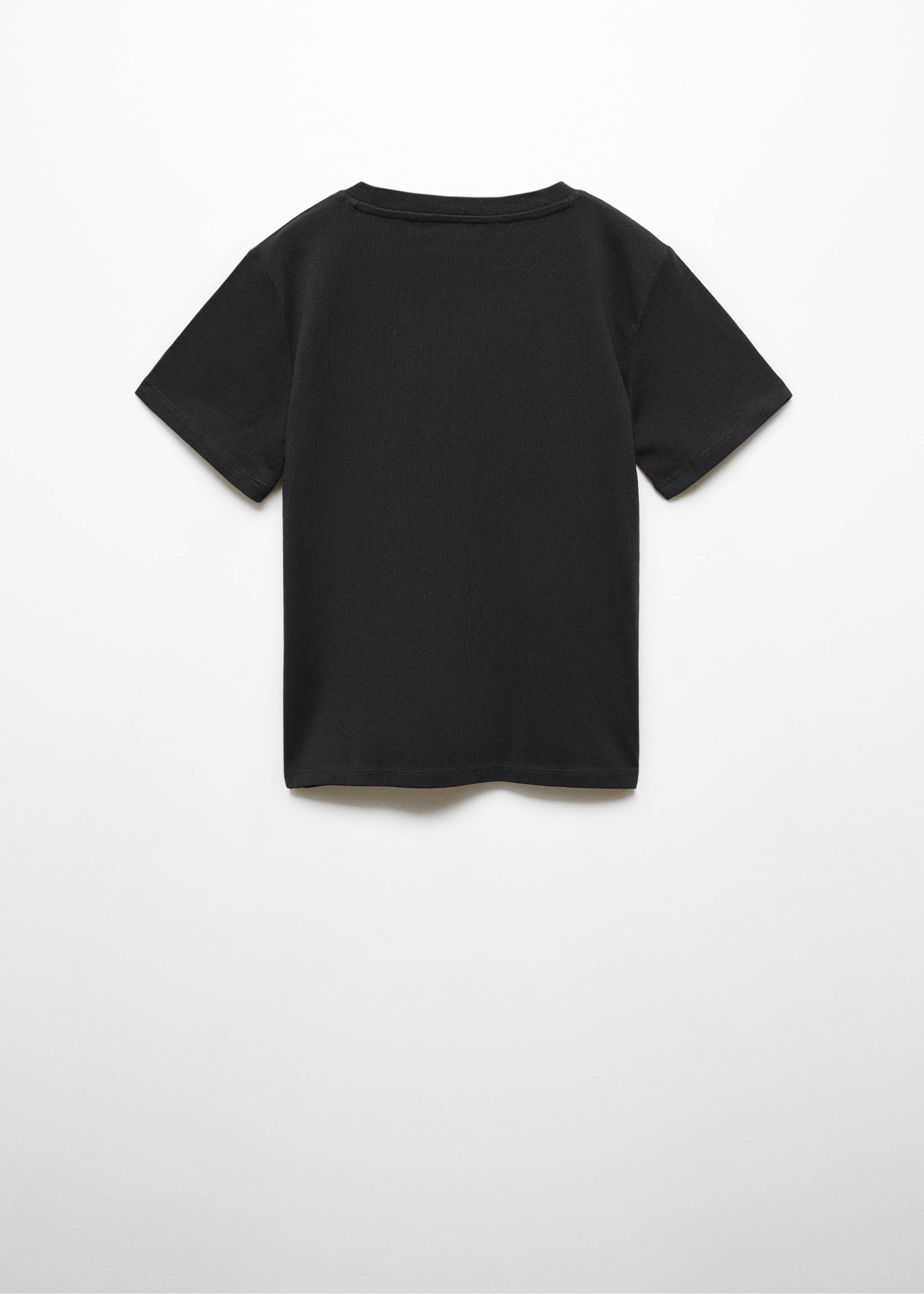 Samarreta bàsica barreja cotó - Revers de l'article, Negre. Ref: 67006019-00.