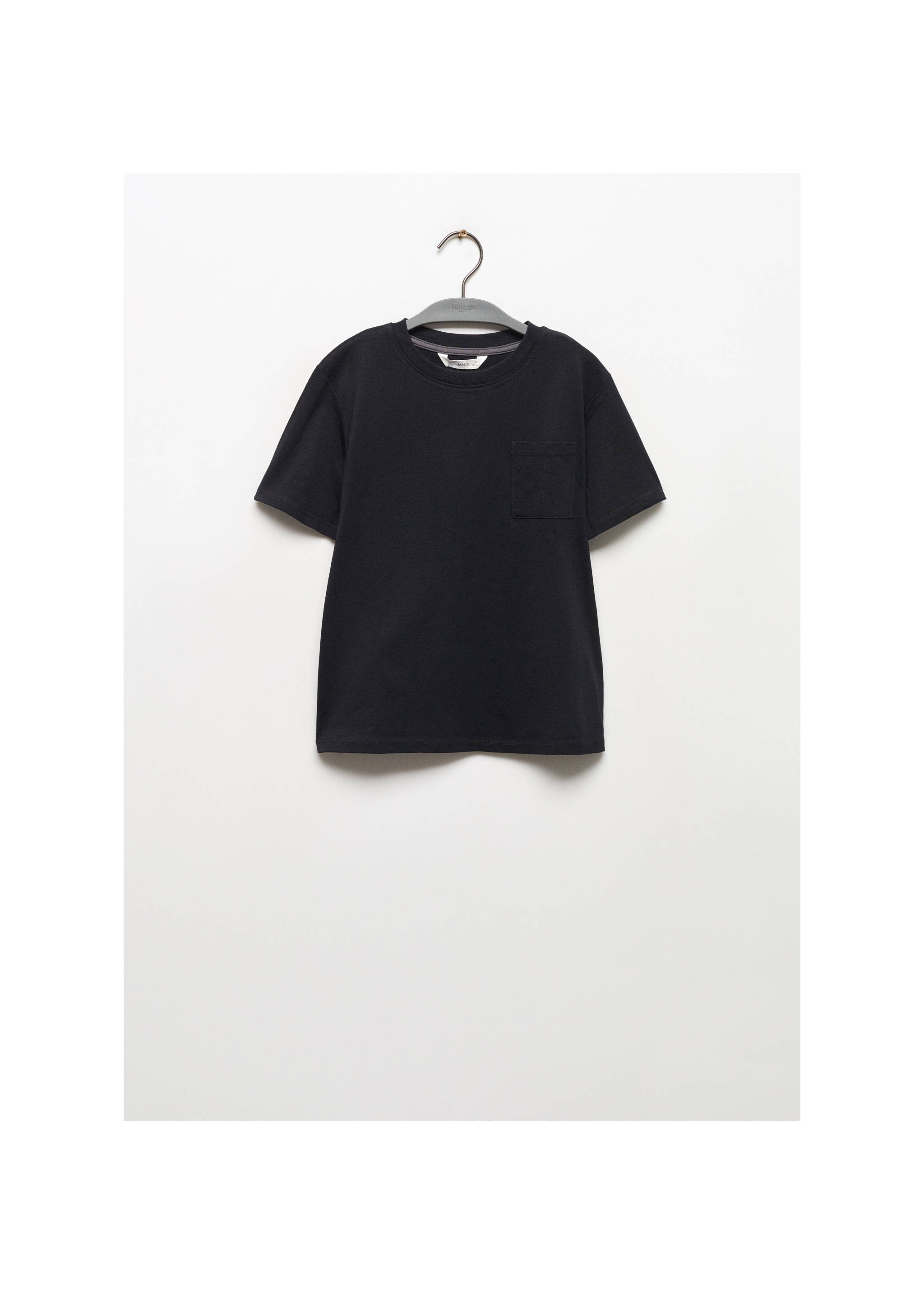 Essential cotton-blend T-shirt - Article without model, Black. Ref: 67006019-00.