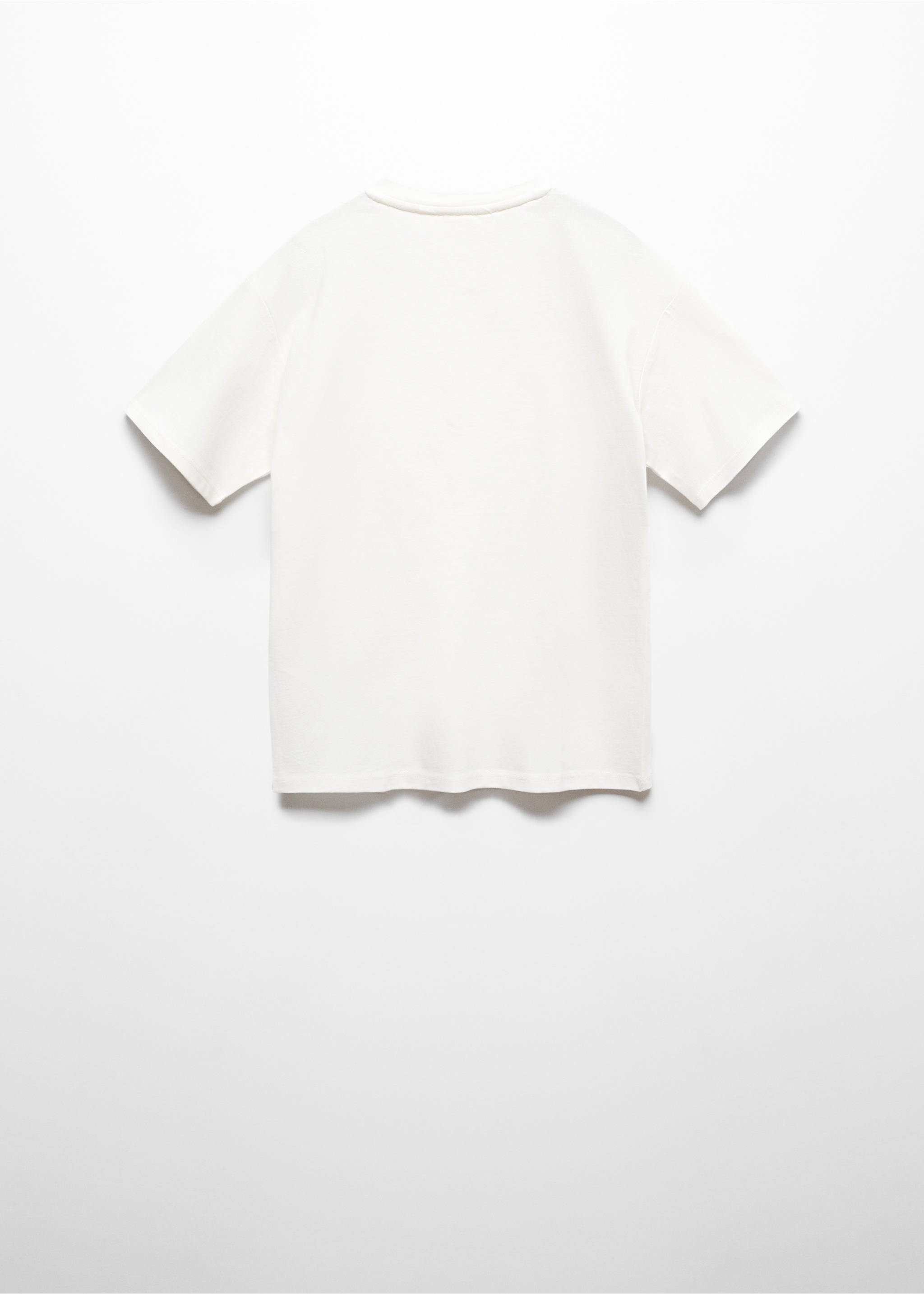 Buttoned cotton T-shirt - Reverse of the article, Off White. Ref: 67006020-00.