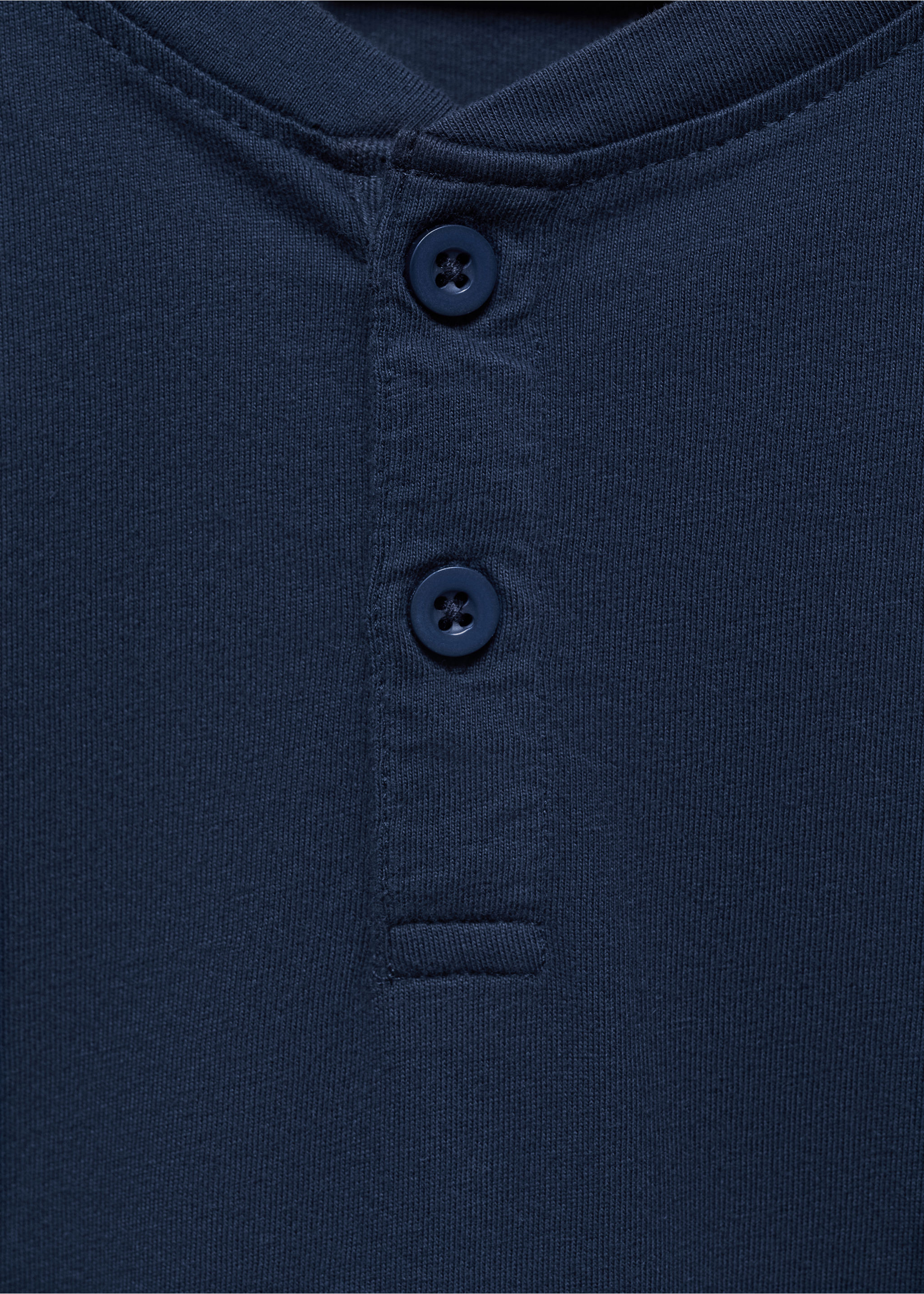 Buttoned cotton T-shirt - Details of the article 8