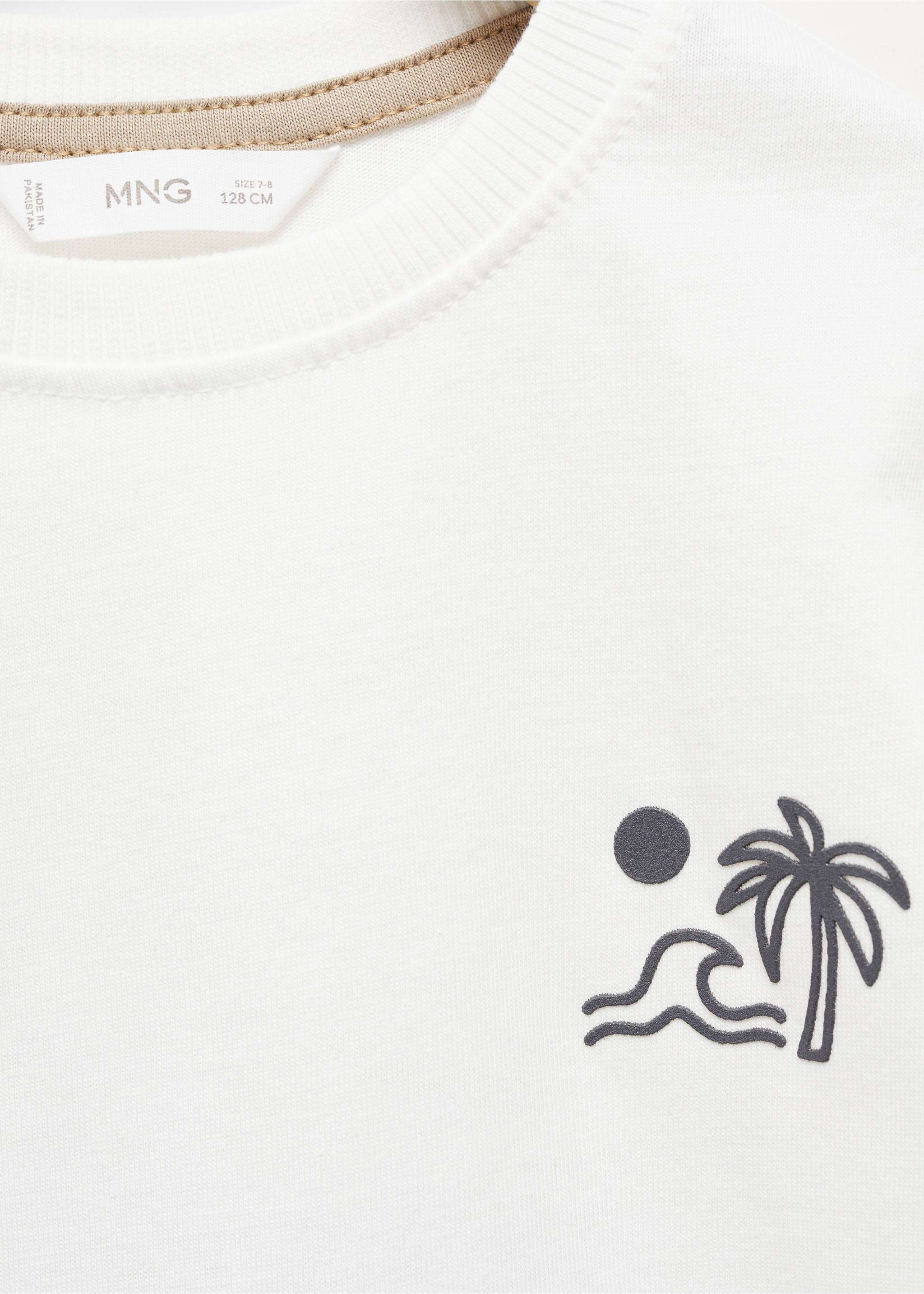 Samarreta estampada màniga curta - Detall de l'article 8, Blanc trencat. Ref: 67006030-00.