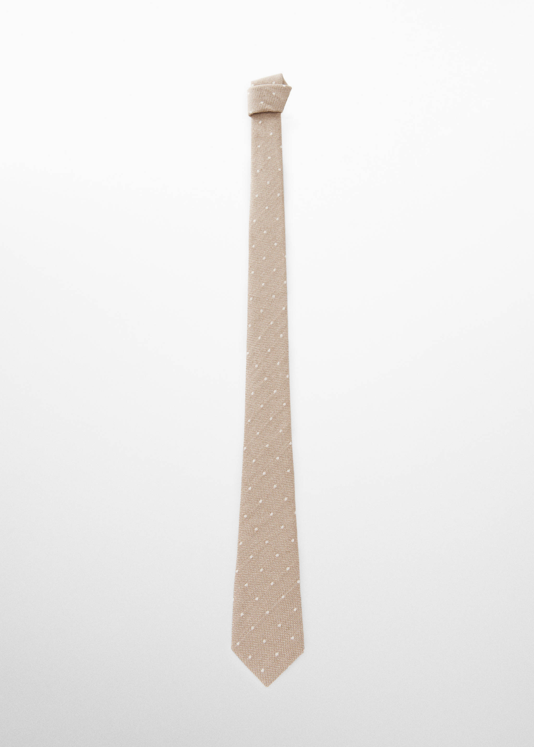 Polka-dot cotton and linen tie - Article without model