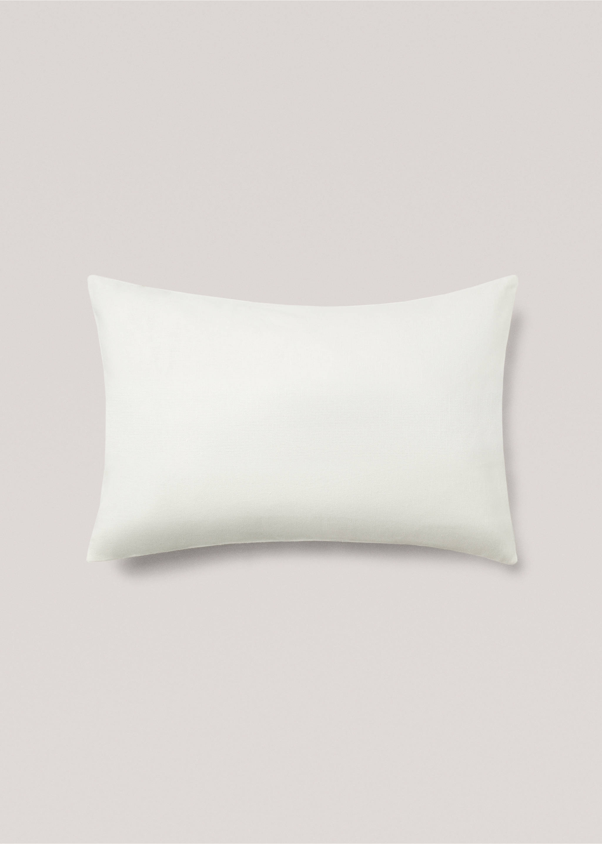 Housse de coussin lin coton rayure imprimée 40x60 cm - Détail de l'article 1, Blanc cassé. Ref: 67006036-00.