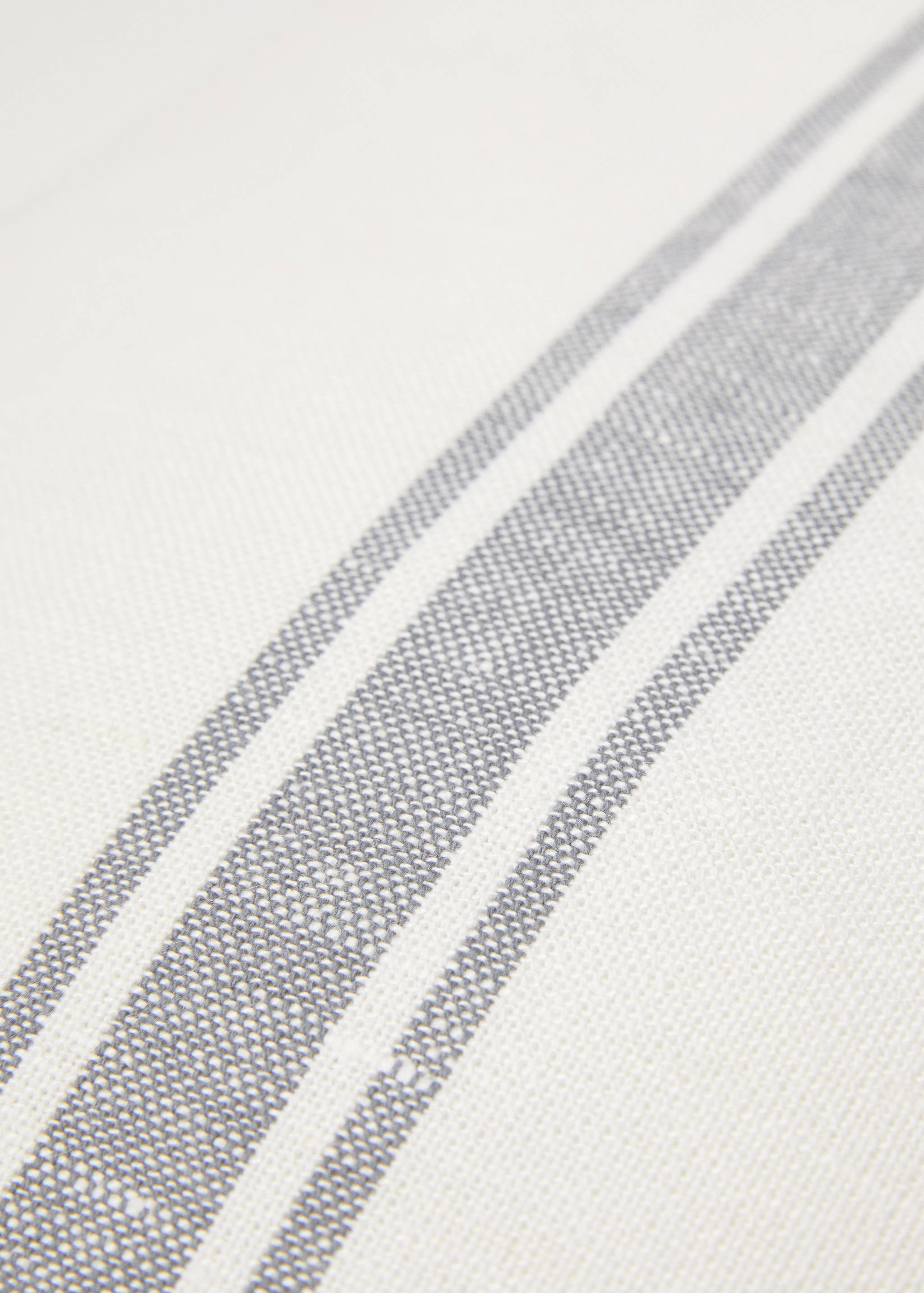 Kissenbezug aus Leinen und Baumwolle mit Streifenprint 40 x 60 cm - Detail des Artikels 2